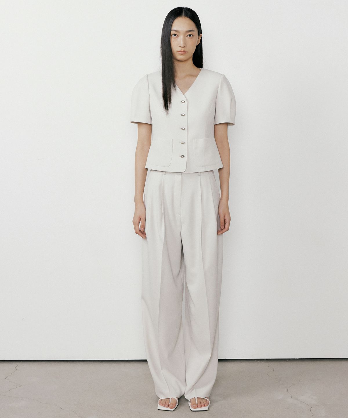 오떼뜨(OCTETTE) TWO TUCK TROUSER_2COLOR