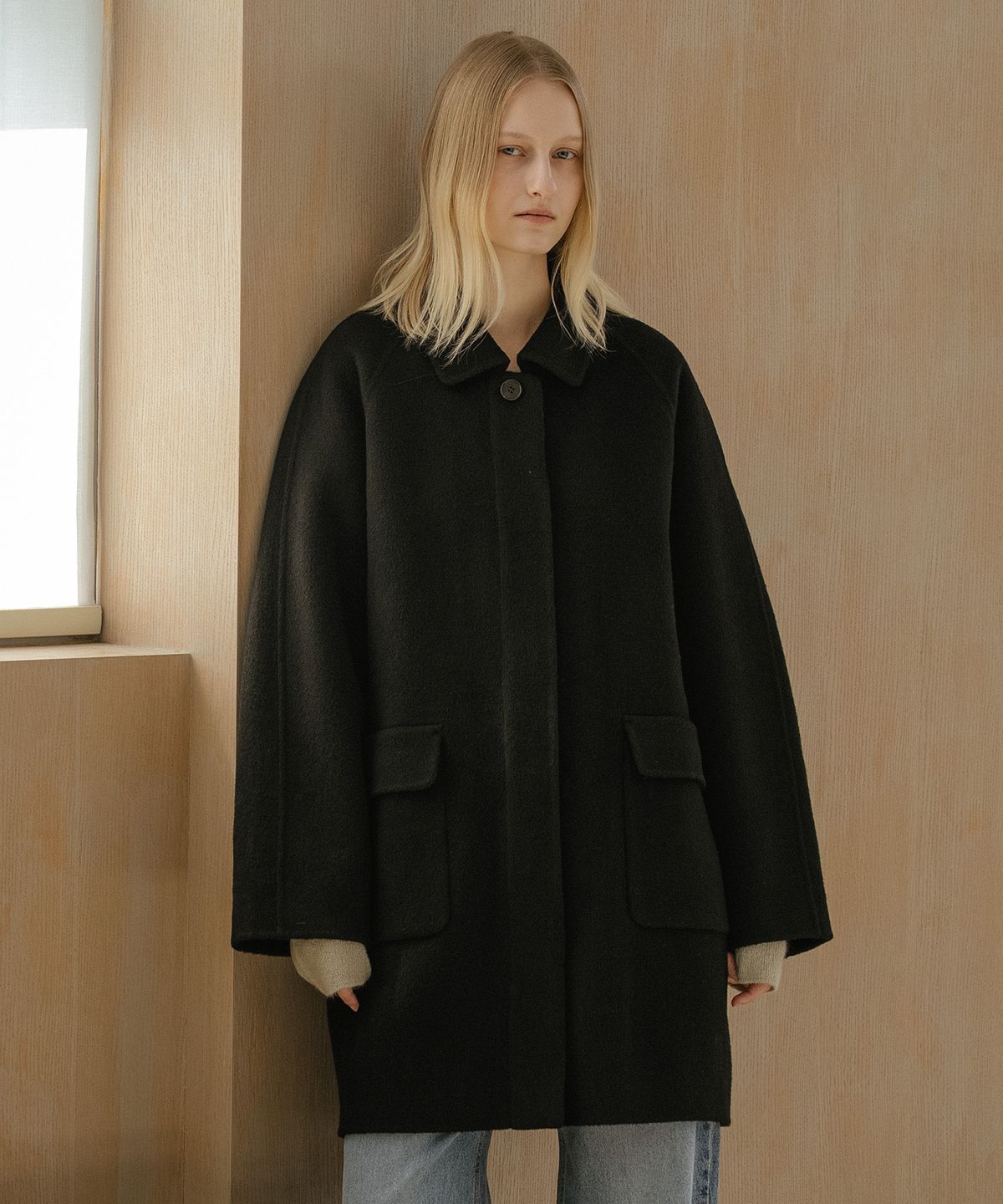노운베러(KNOWNBETTER) Handmade raglan wool half coat [KNFW04CT05]_[2color]
