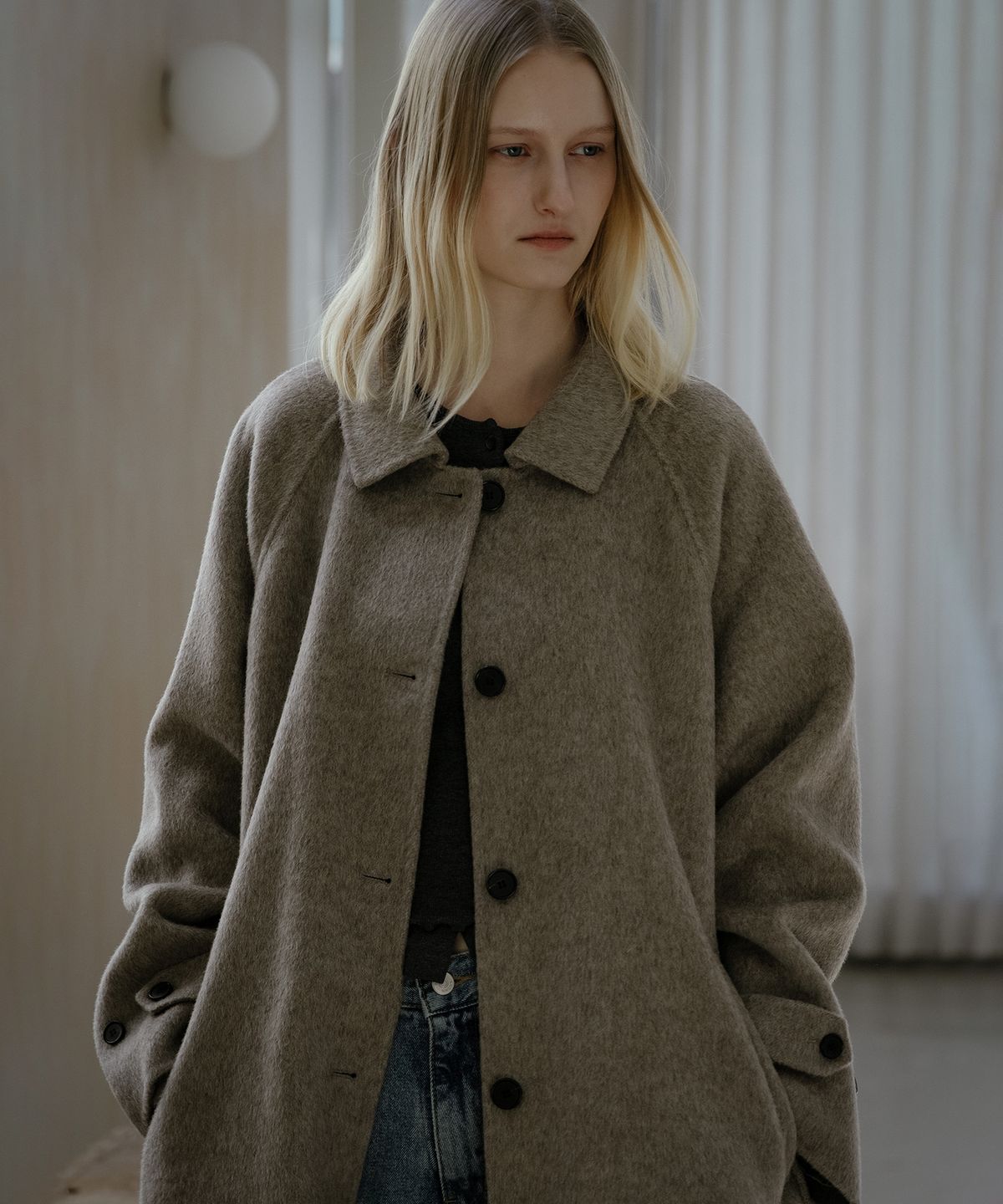 노운베러(KNOWNBETTER) Handmade raglan wool coat [KNFW04CT03]_[2color]