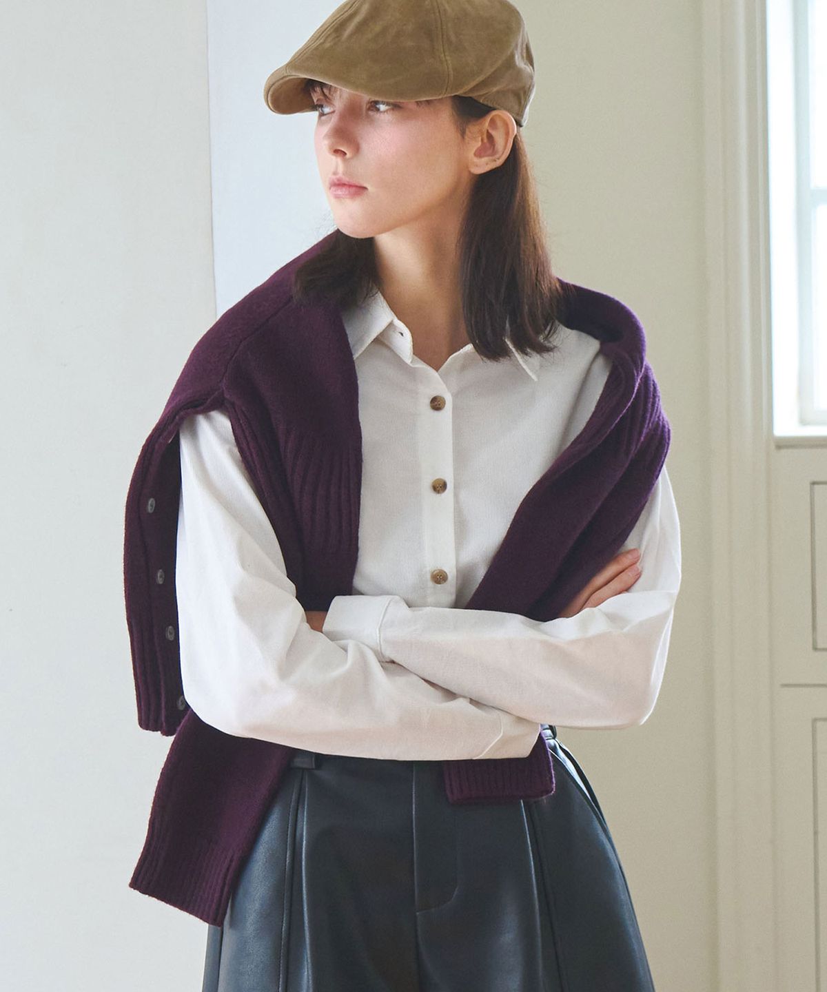 슬로우롤리(SLOWLOLLI) Flowarm corduroy shirt_3 Colors