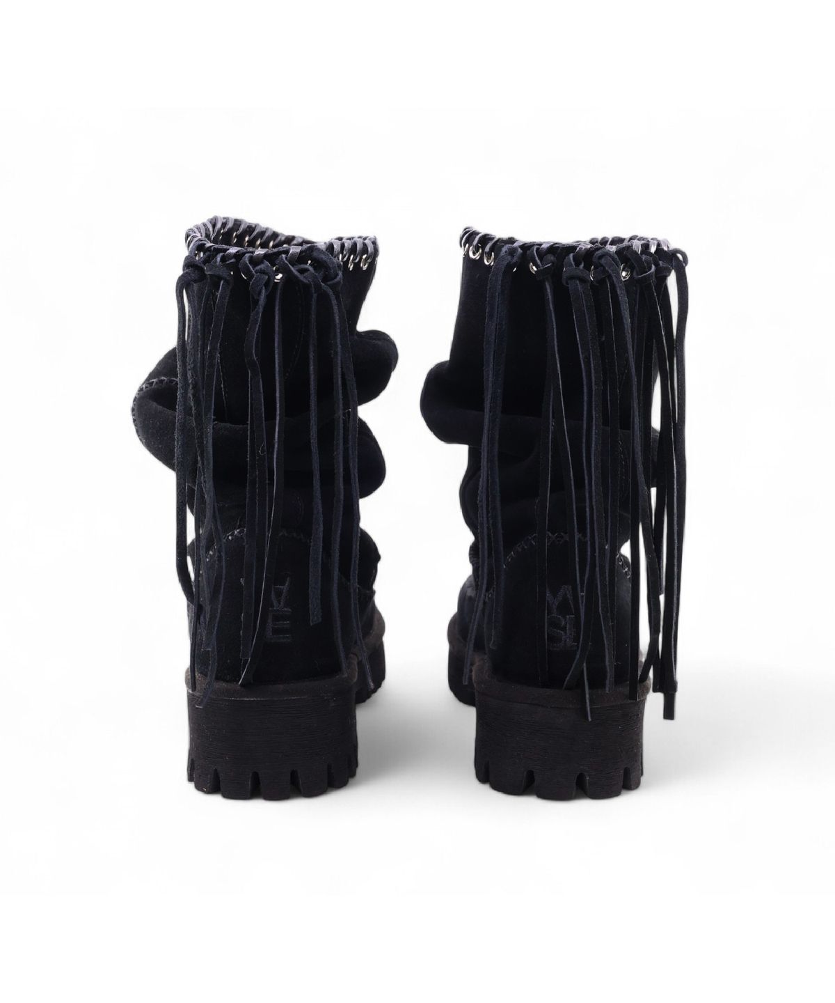 여밈(YEOMIM) [X YASE] pigtail boots (suede black)