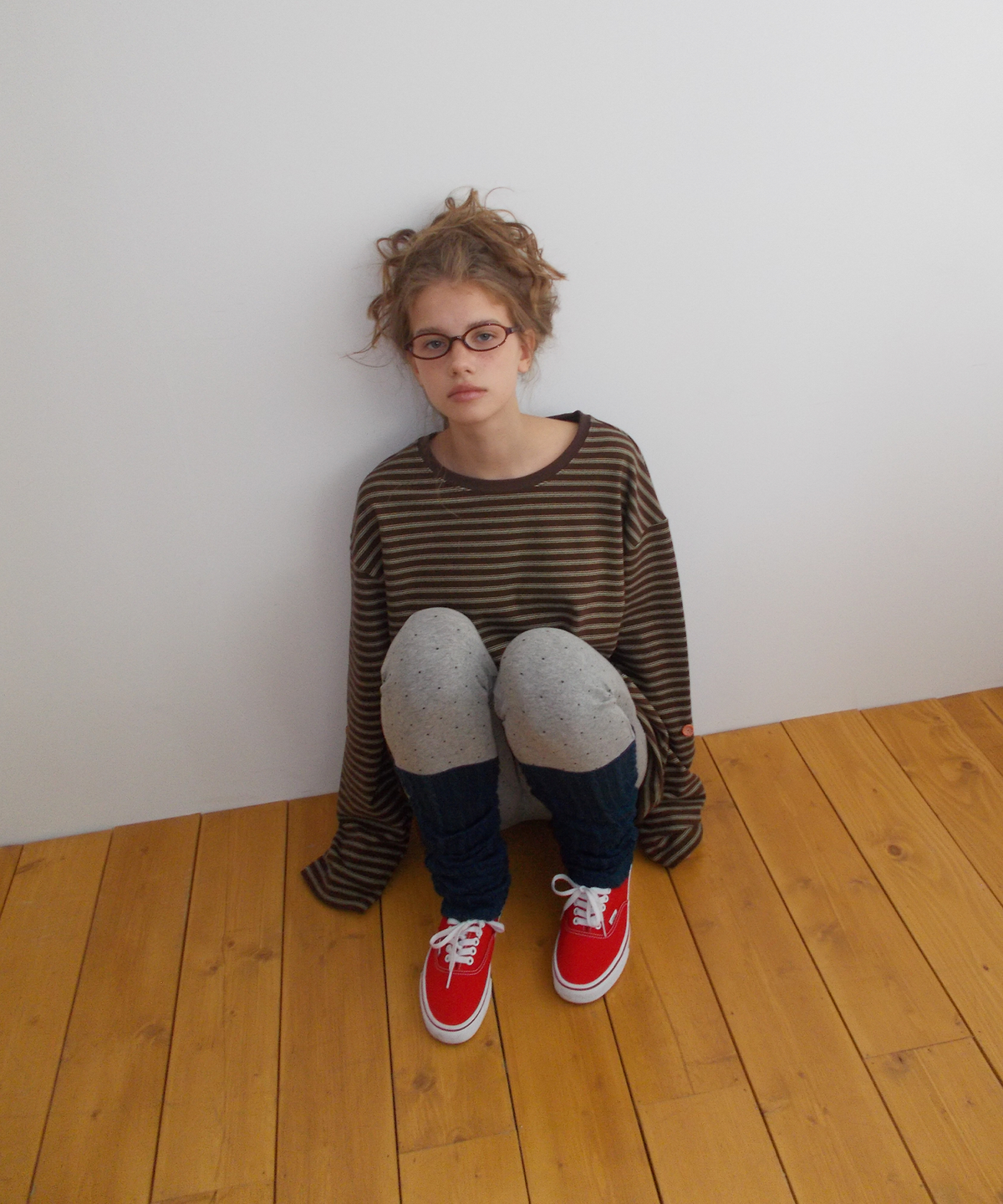 펀프롬펀(FUNFROMFUN) Loose Fit Stripe Tee, Brown