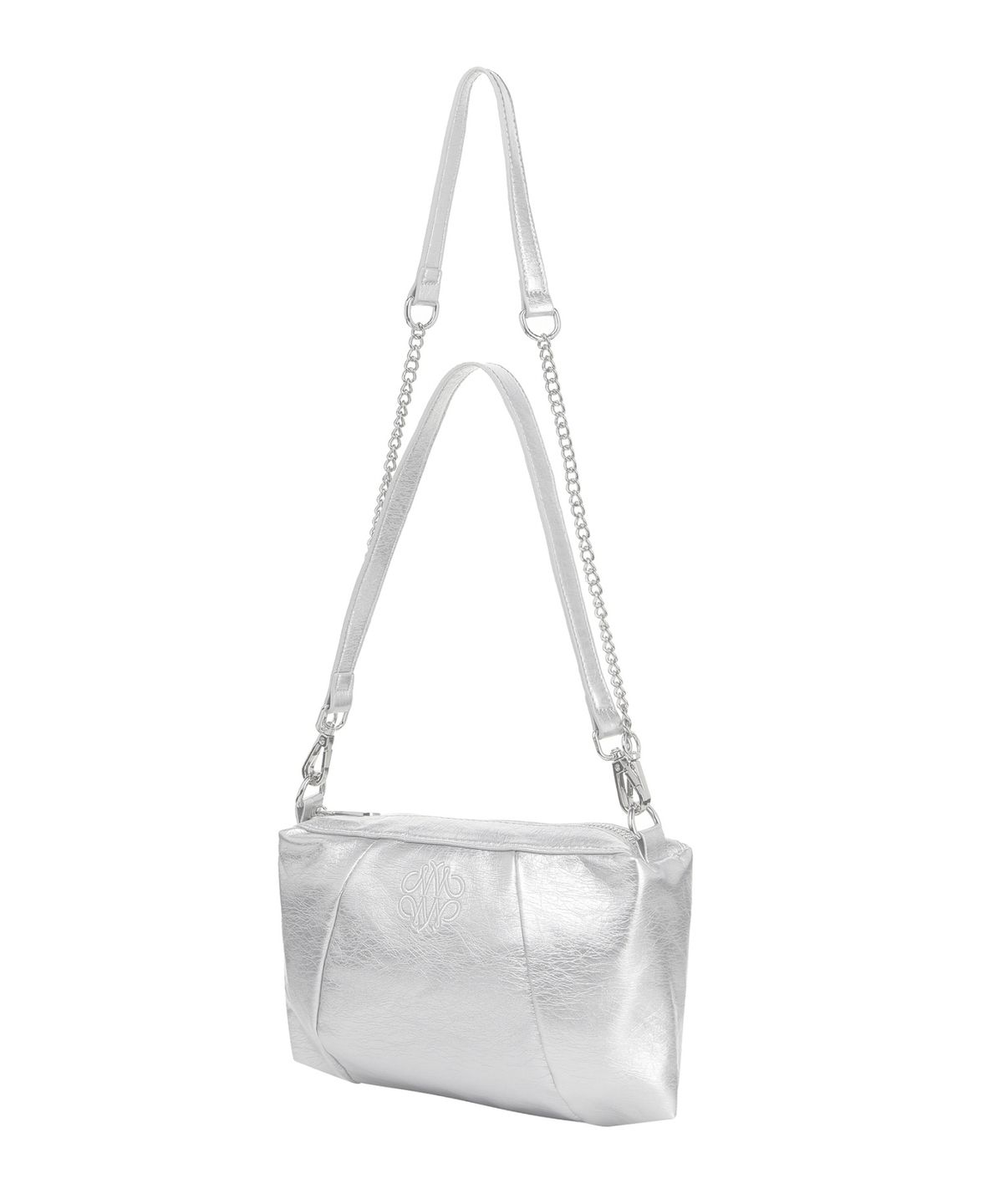 닉앤니콜(NICK&NICOLE) NICOLE SQUARE SHOULDER MINI CHAIN BAG_SILVER