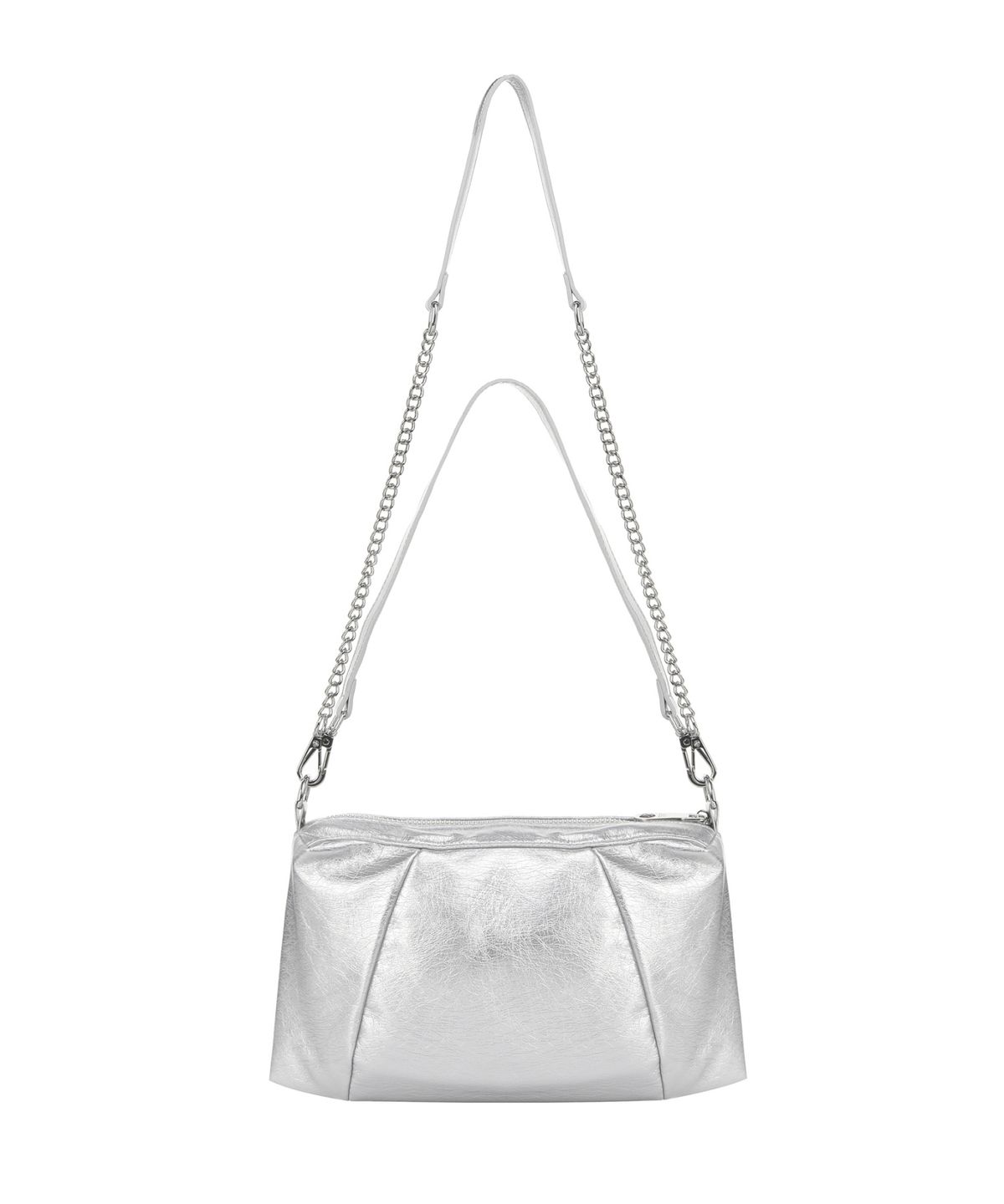 닉앤니콜(NICK&NICOLE) NICOLE SQUARE SHOULDER MINI CHAIN BAG_SILVER
