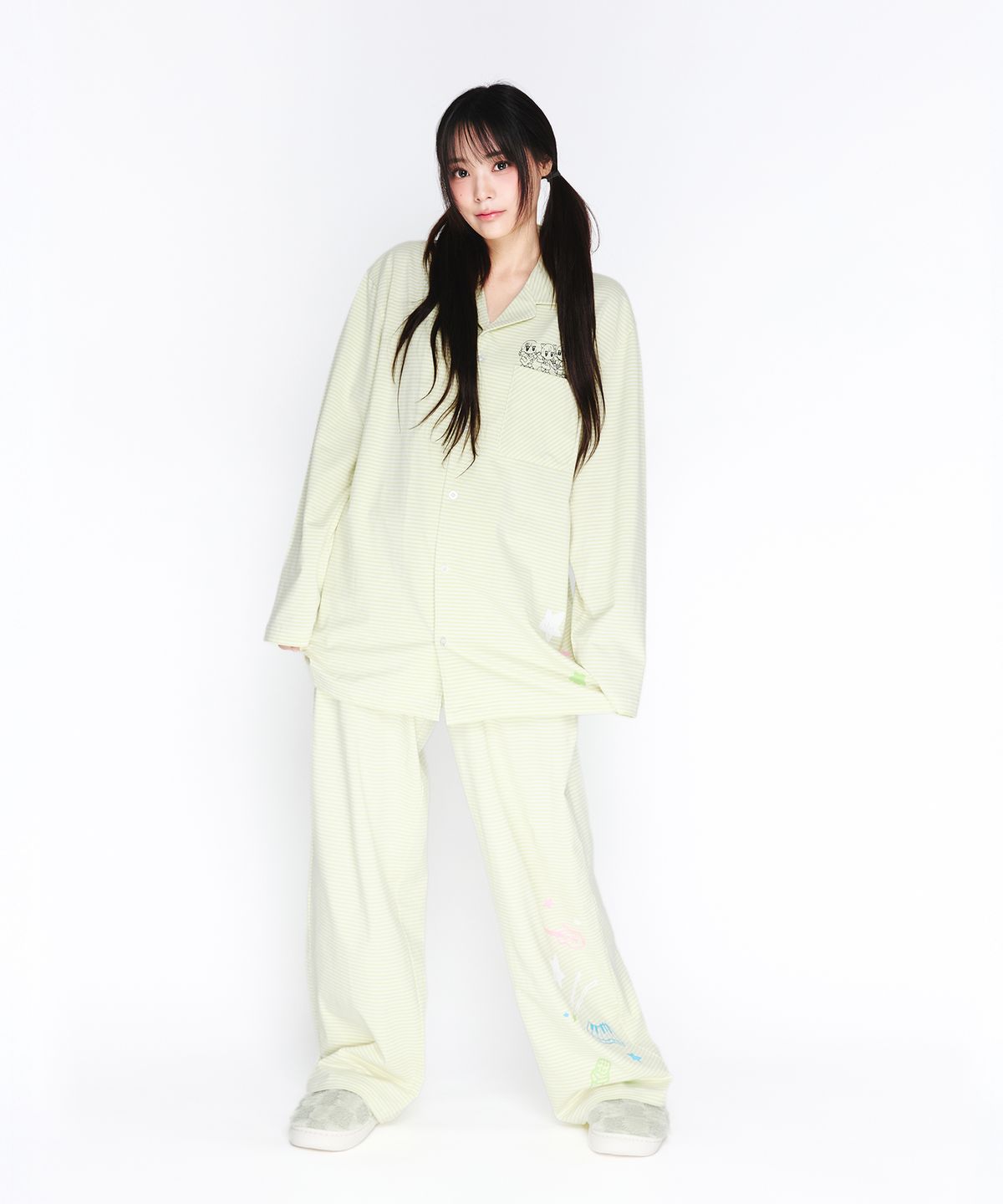 아메스 월드와이드(AMES-WORLDWIDE) QWER PAJAMAS SET GREEN