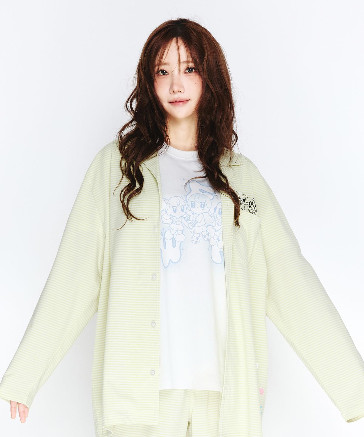 아메스 월드와이드(AMES-WORLDWIDE) QWER PAJAMAS SET GREEN