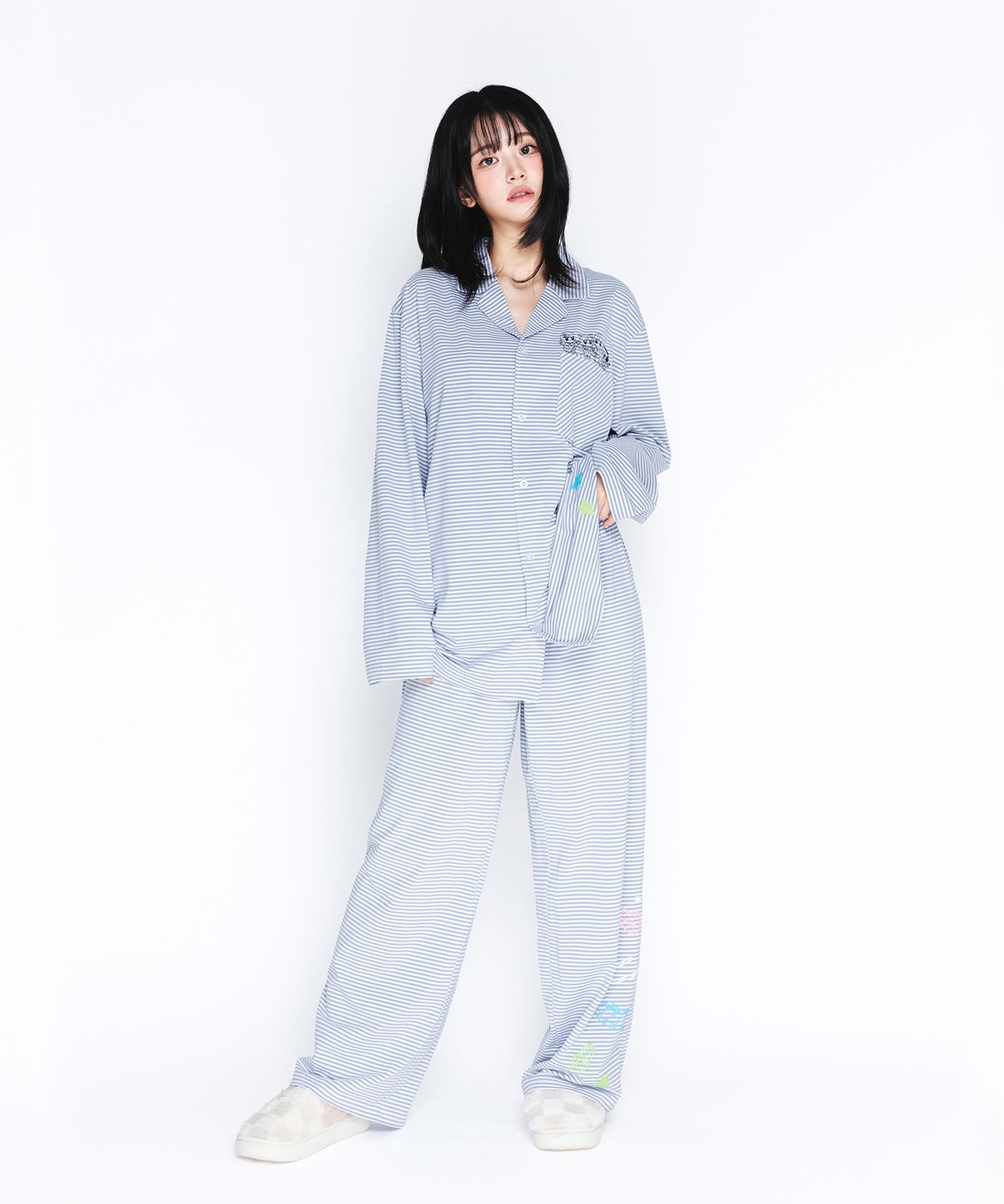 아메스 월드와이드(AMES-WORLDWIDE) QWER PAJAMAS SET BLUE