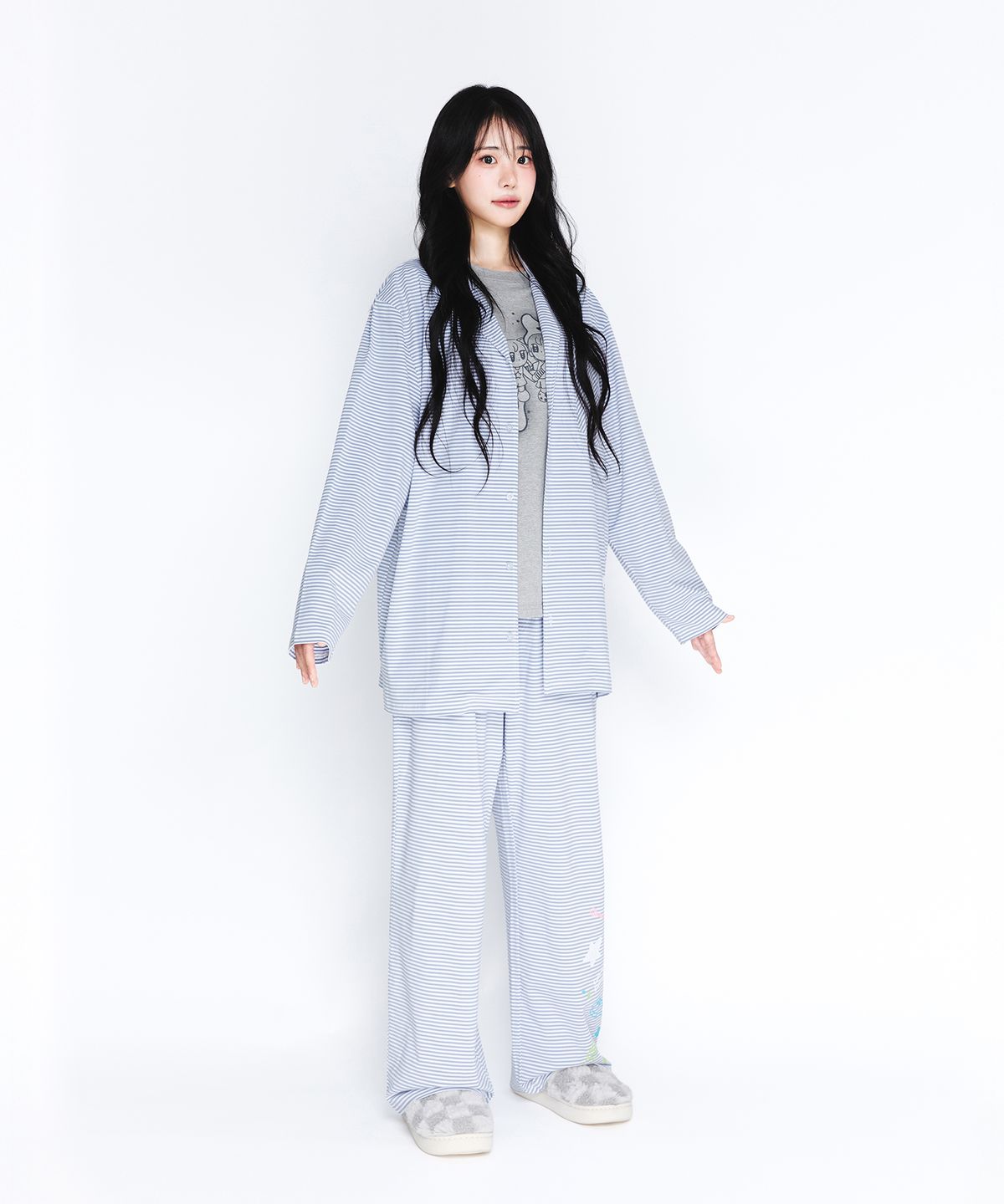 아메스 월드와이드(AMES-WORLDWIDE) QWER PAJAMAS SET BLUE