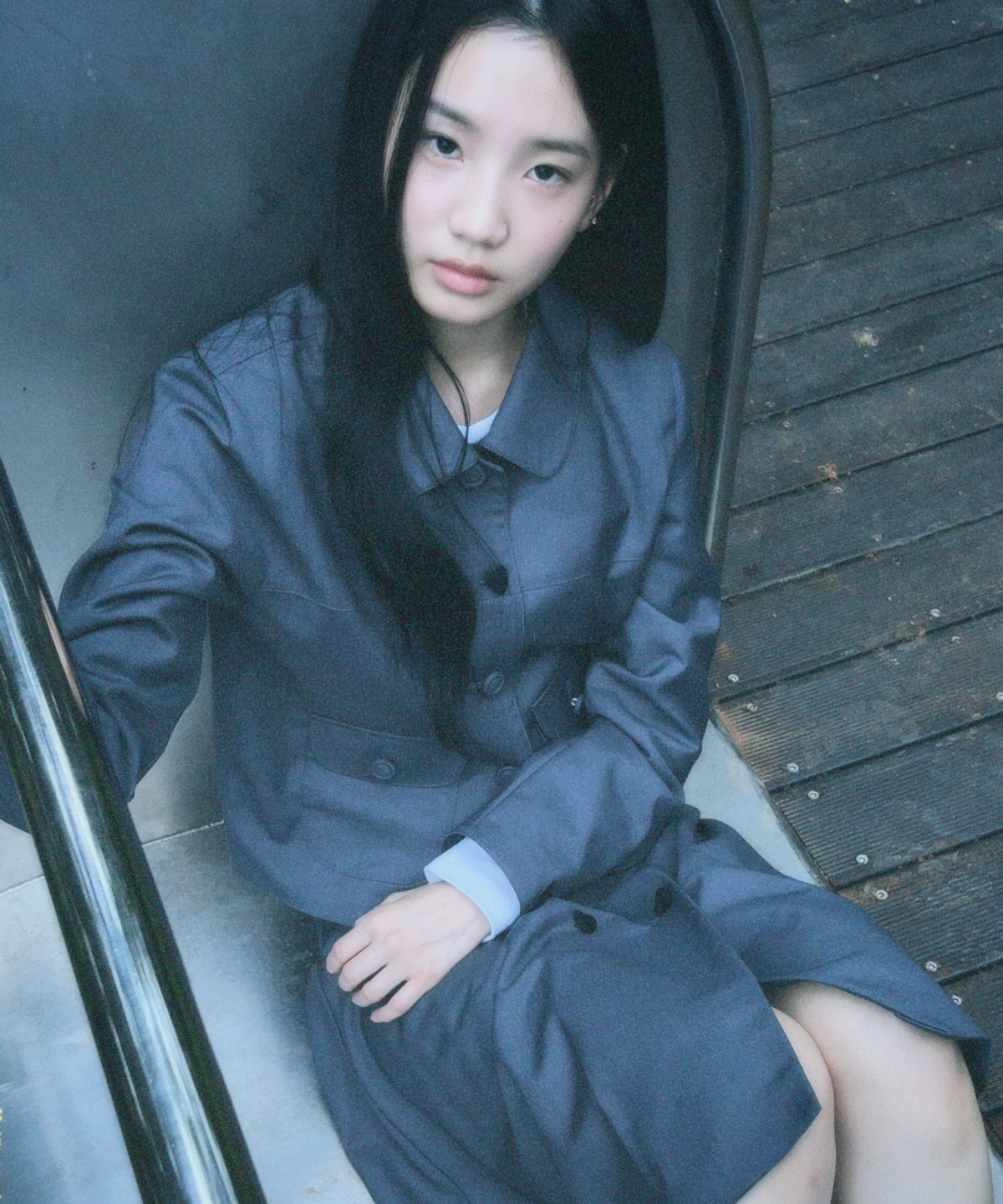 로긴 앤 로지(ROGIN N ROSIE) [Set] Heart Button Point Set-up Charcoal