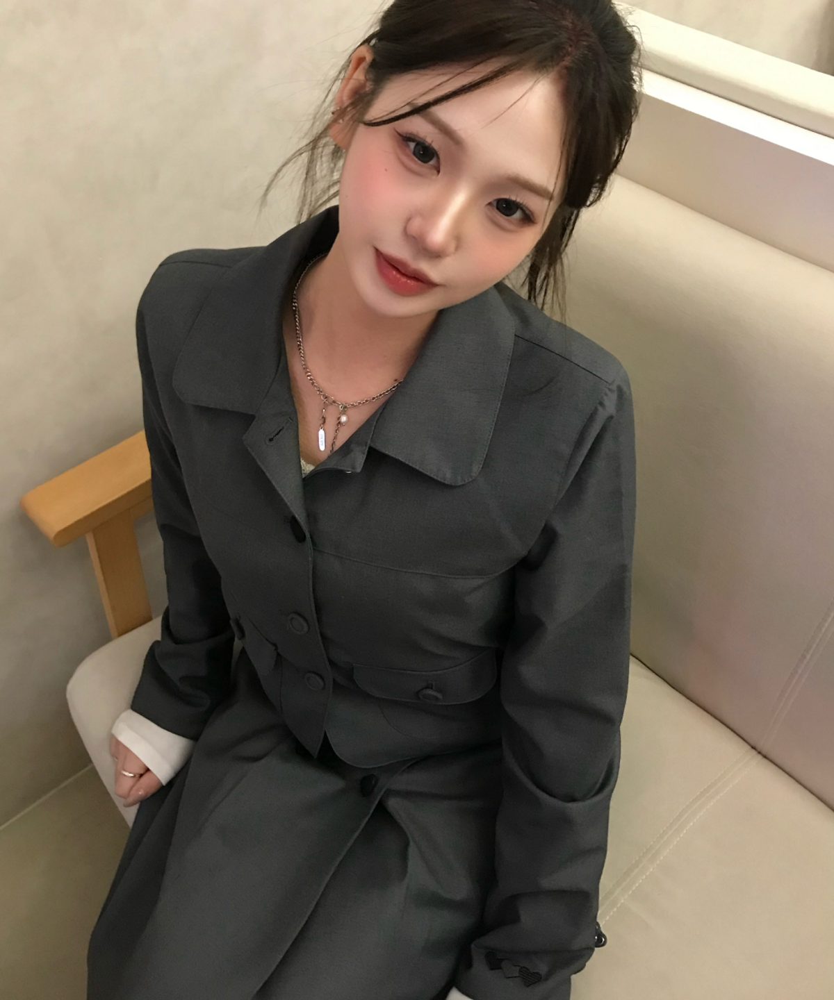 로긴 앤 로지(ROGIN N ROSIE) [Set] Heart Button Point Set-up Charcoal