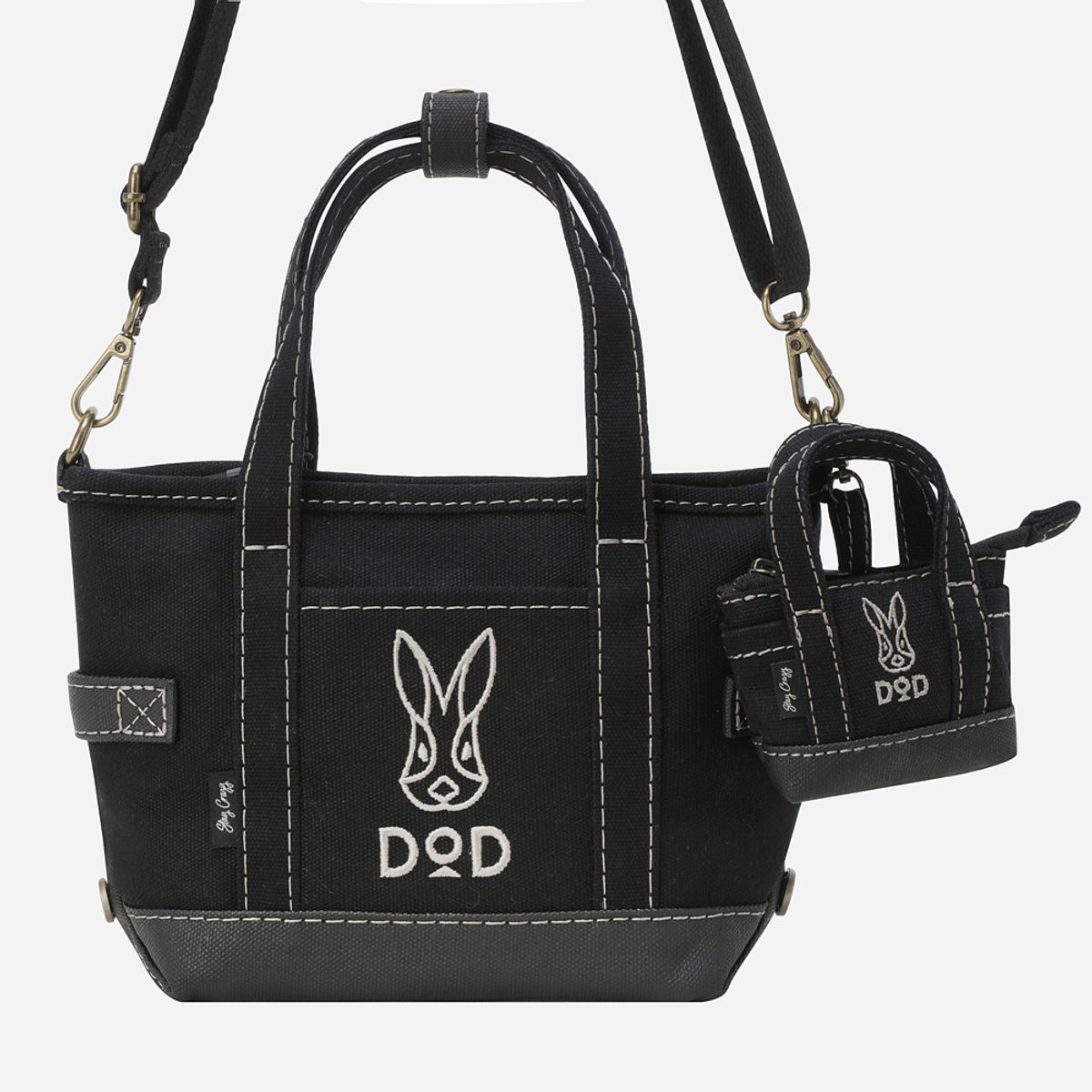 디오디(DOD) 데이 캔버스 미니파우치 키링(BLACK)