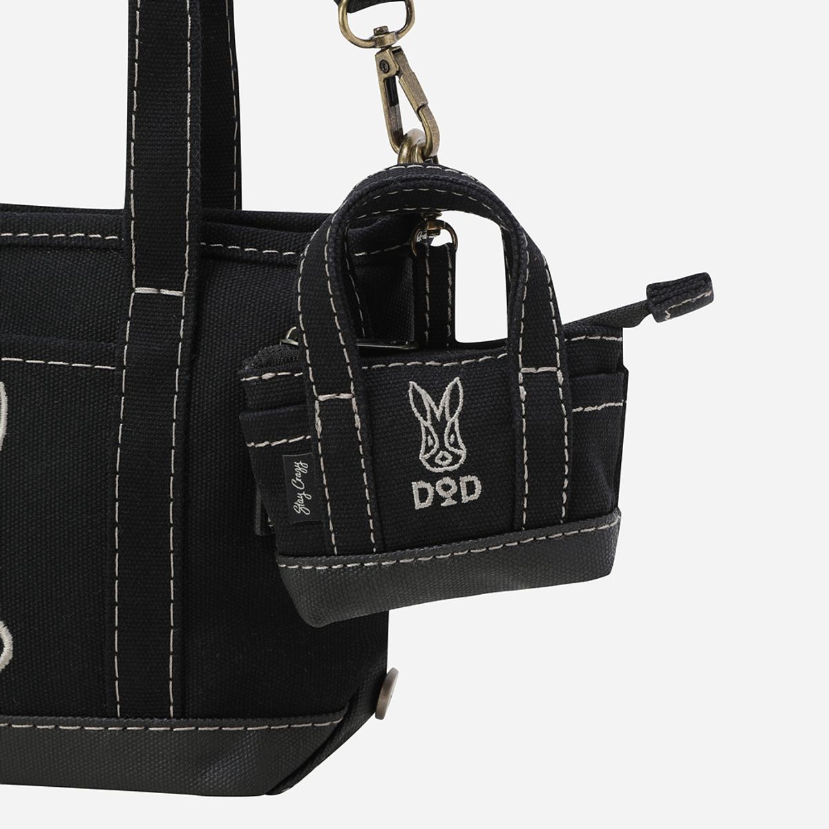 디오디(DOD) 데이 캔버스 미니파우치 키링(BLACK)