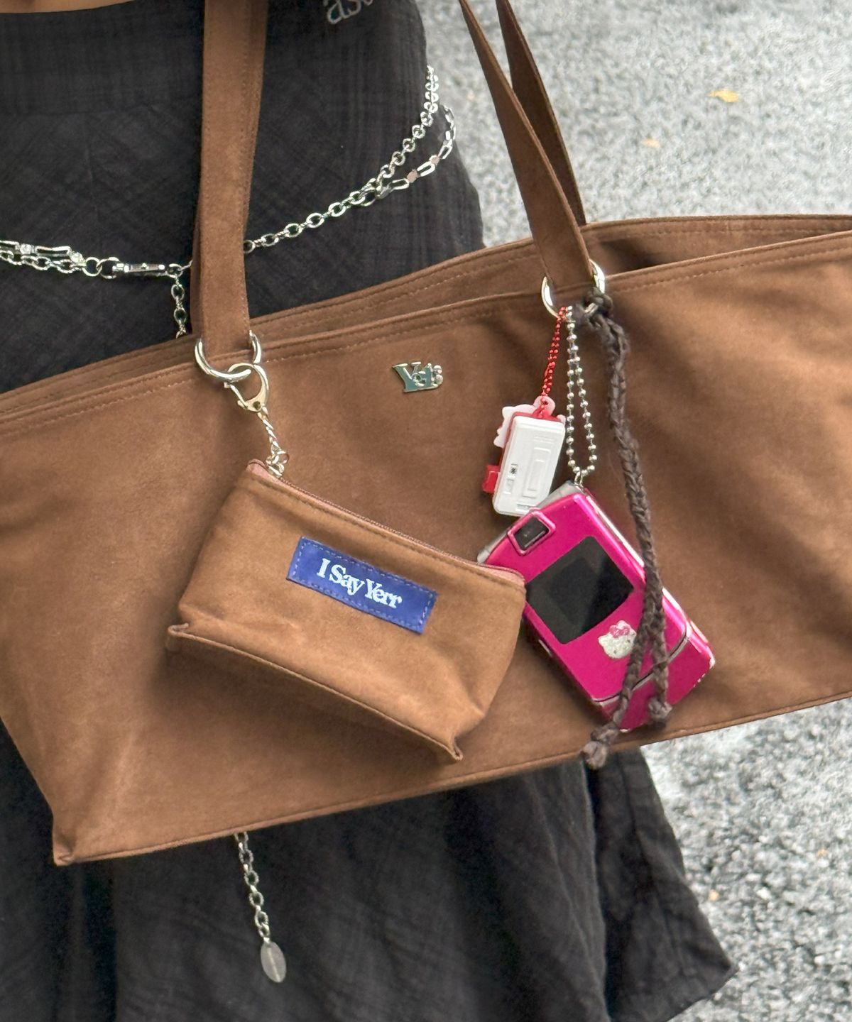 아이세이예르(ISAYYERR) Paper Boat Bag (Suede)(brown)
