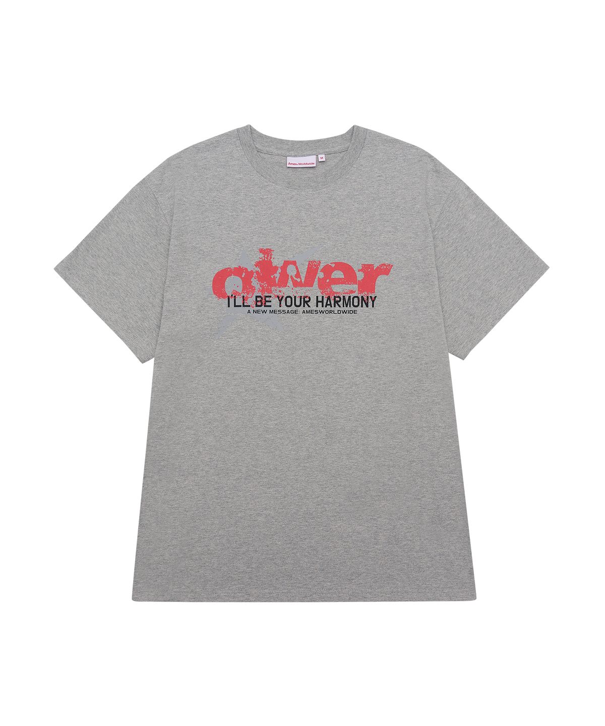 아메스 월드와이드(AMES-WORLDWIDE) QWER VINTAGE STAR TEE GREY