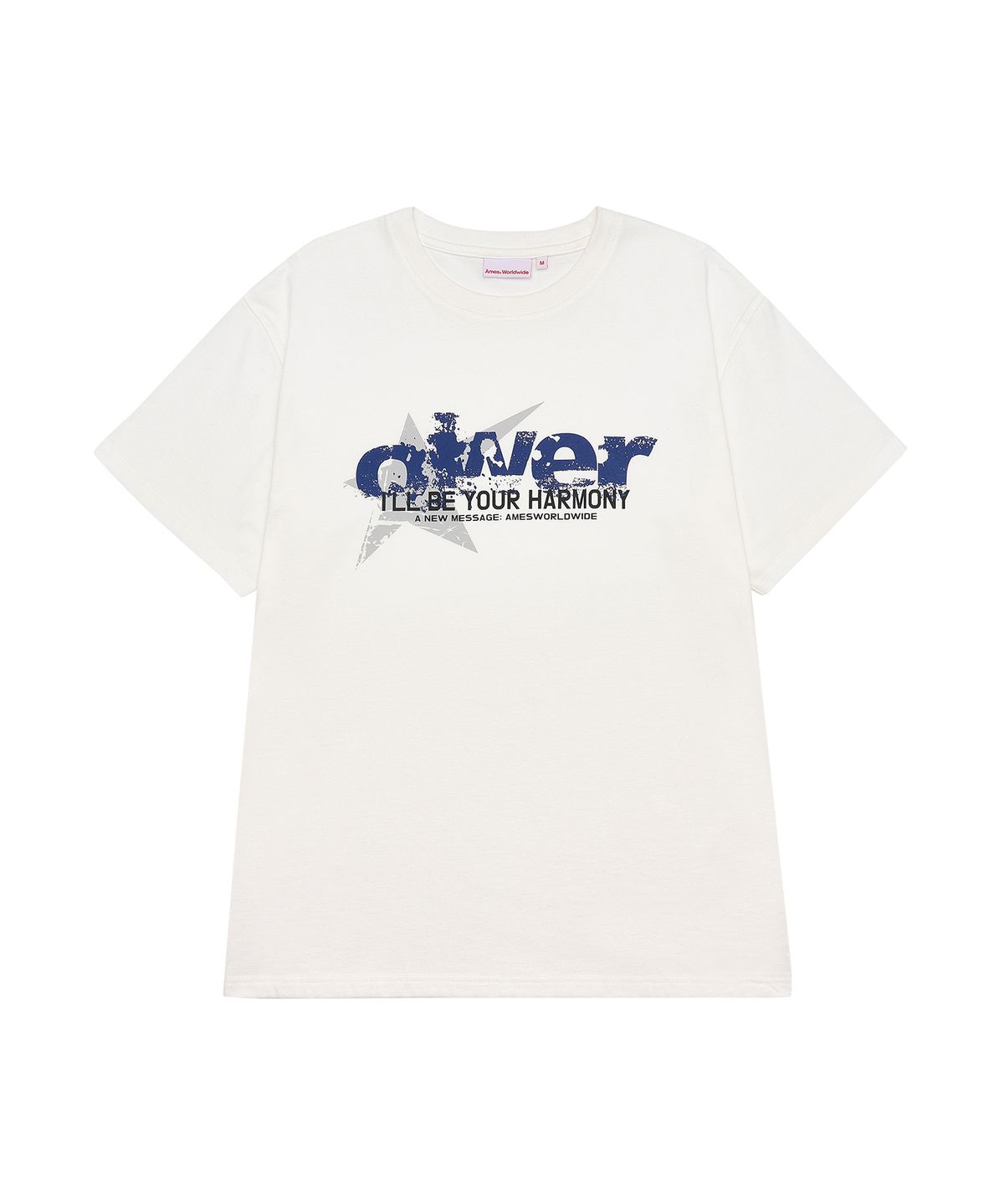 아메스 월드와이드(AMES-WORLDWIDE) QWER VINTAGE STAR TEE WHITE