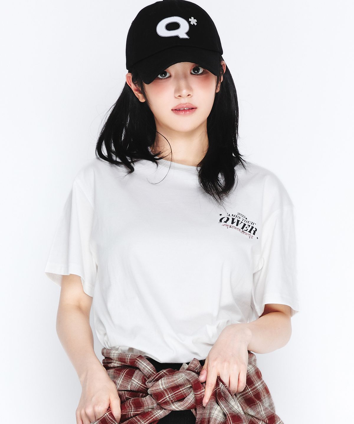 아메스 월드와이드(AMES-WORLDWIDE) QWER WORLD TOUR TEE WHITE