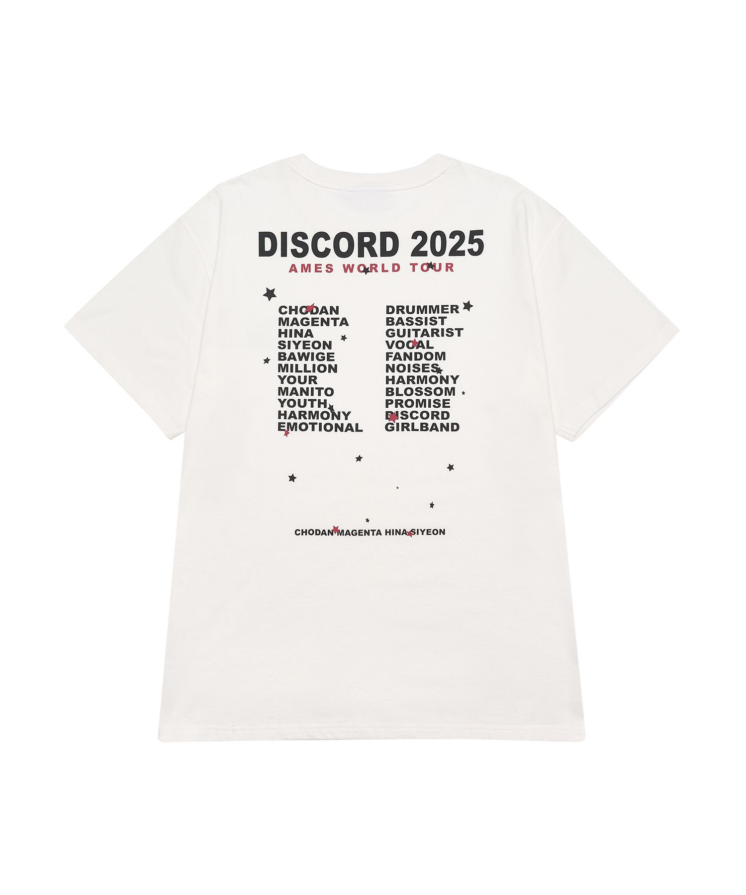 MUSINSA公式 | AMES-WORLDWIDE QWER WORLD TOUR TEE WHITE