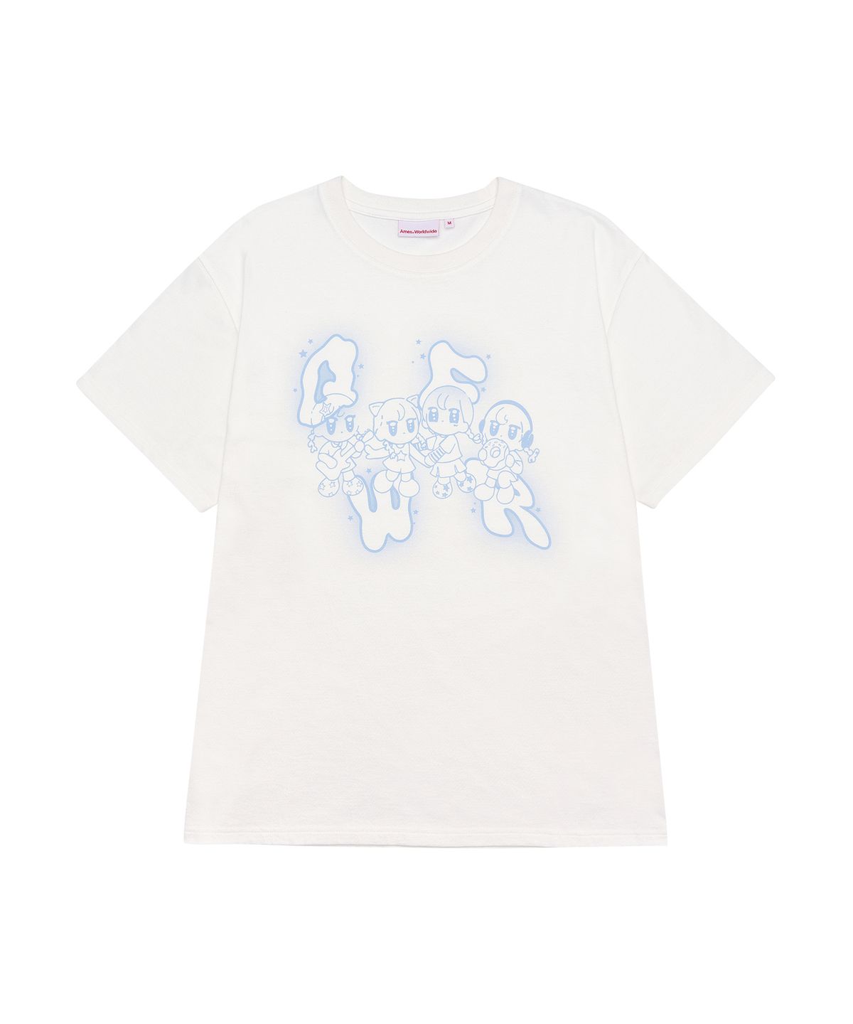 아메스 월드와이드(AMES-WORLDWIDE) QWER CHARACTER TEE WHITE