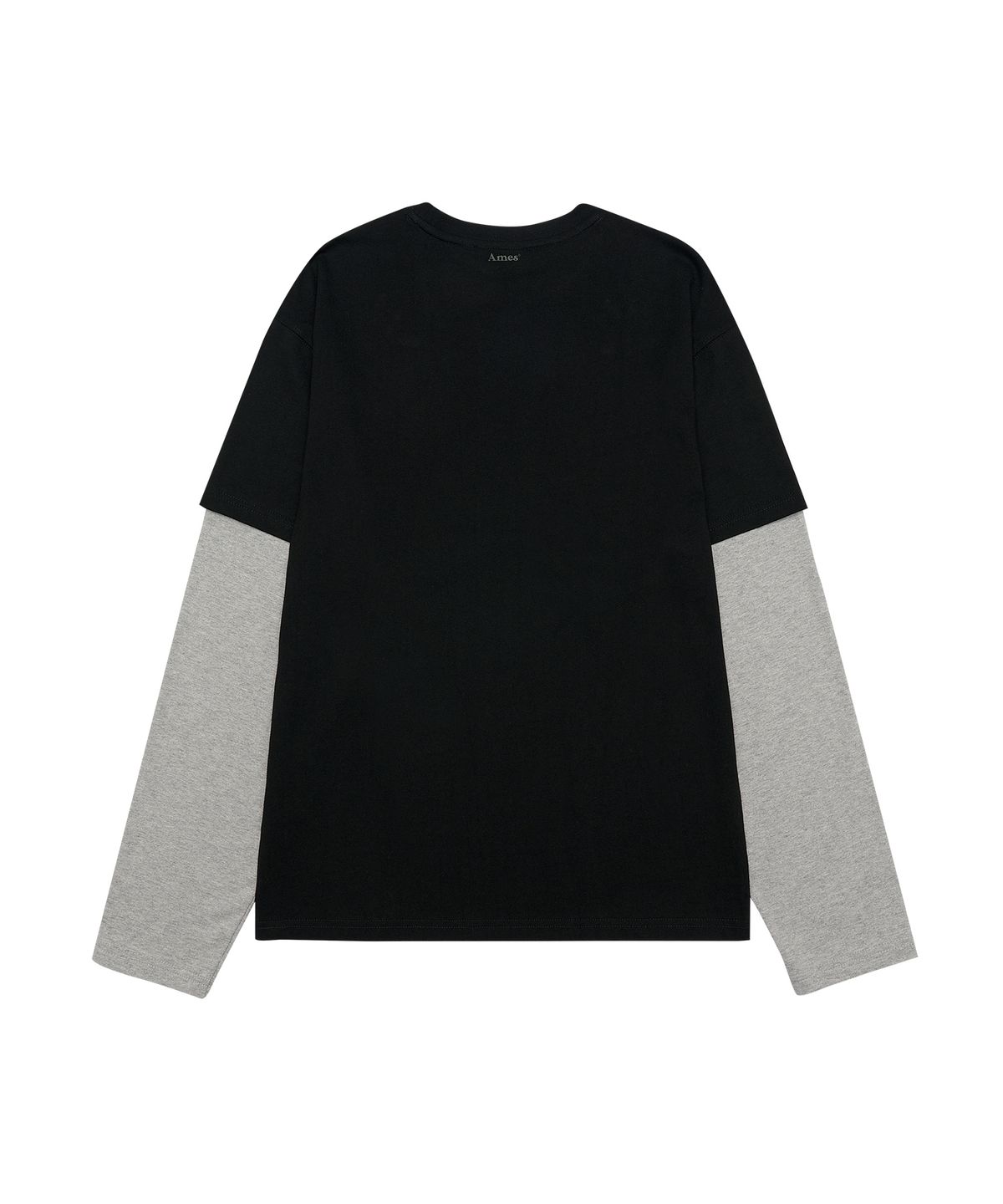 아메스 월드와이드(AMES-WORLDWIDE) QWER NUMBERING LAYERED LS TEE BLACK
