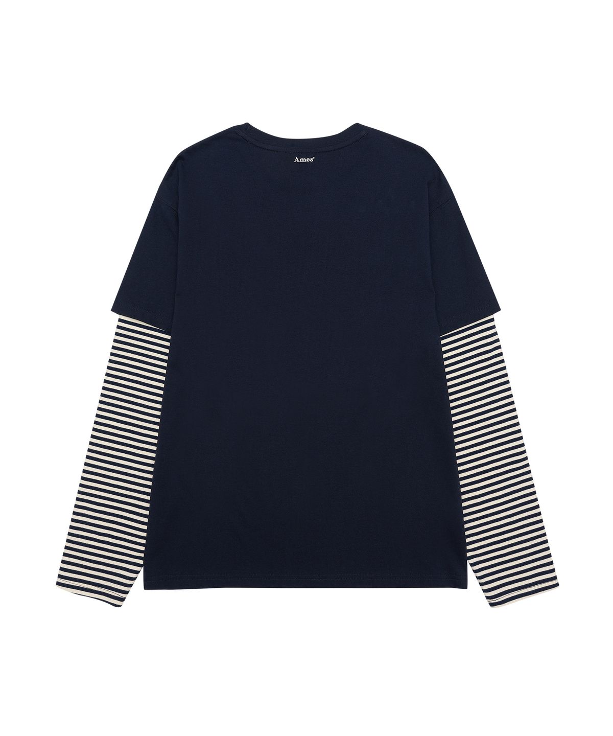 아메스 월드와이드(AMES-WORLDWIDE) QWER NUMBERING LAYERED LS TEE NAVY