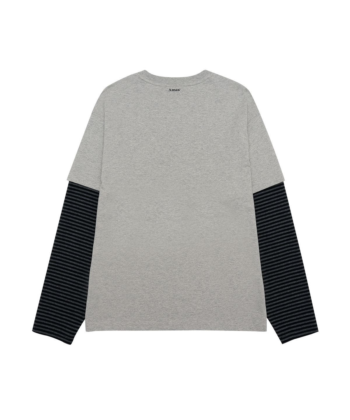 아메스 월드와이드(AMES-WORLDWIDE) QWER NUMBERING LAYERED LS TEE GREY
