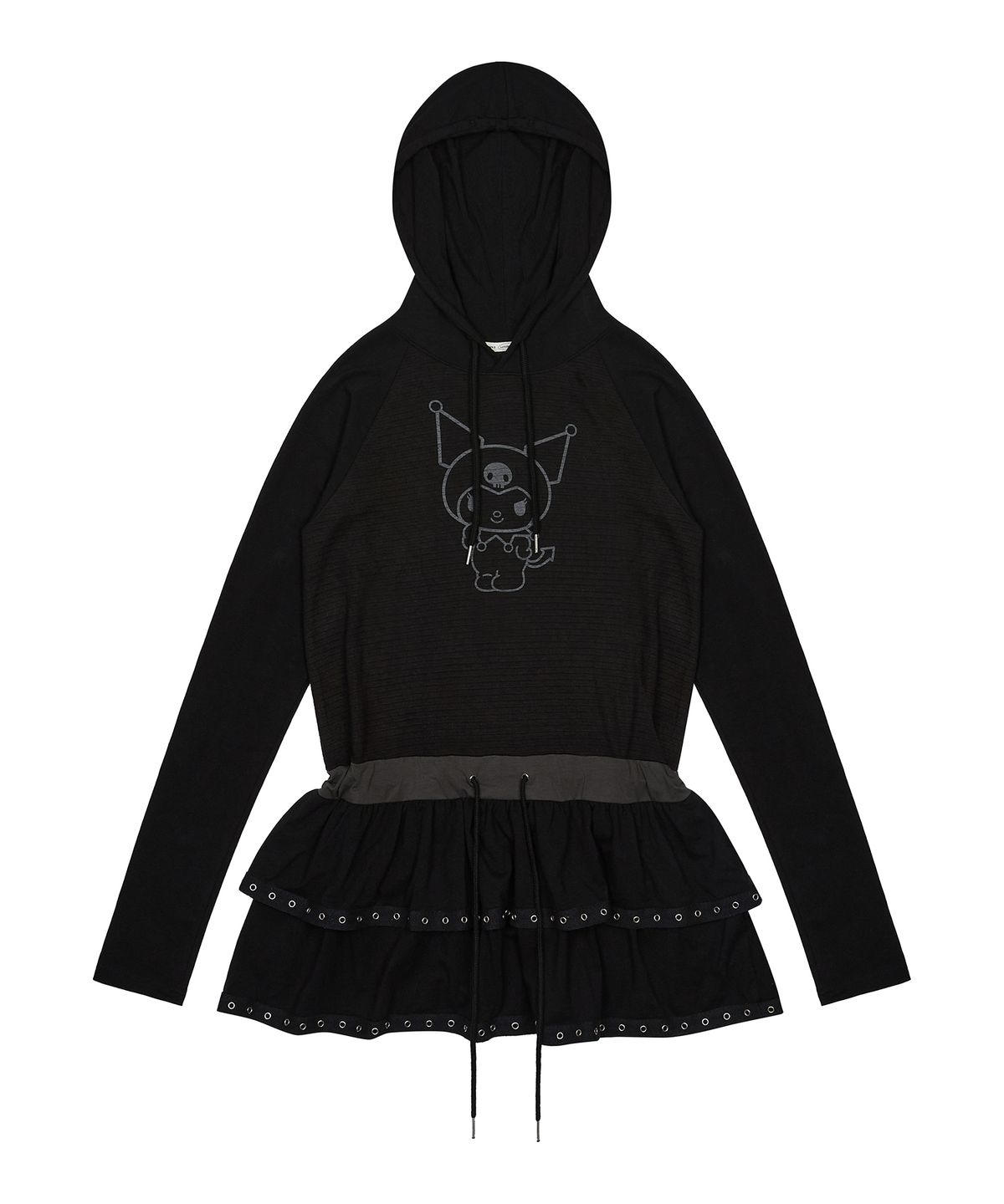 러브이즈트루(LUVISTRUE) [KUROMI] LAYERED DRESS(BLACK)