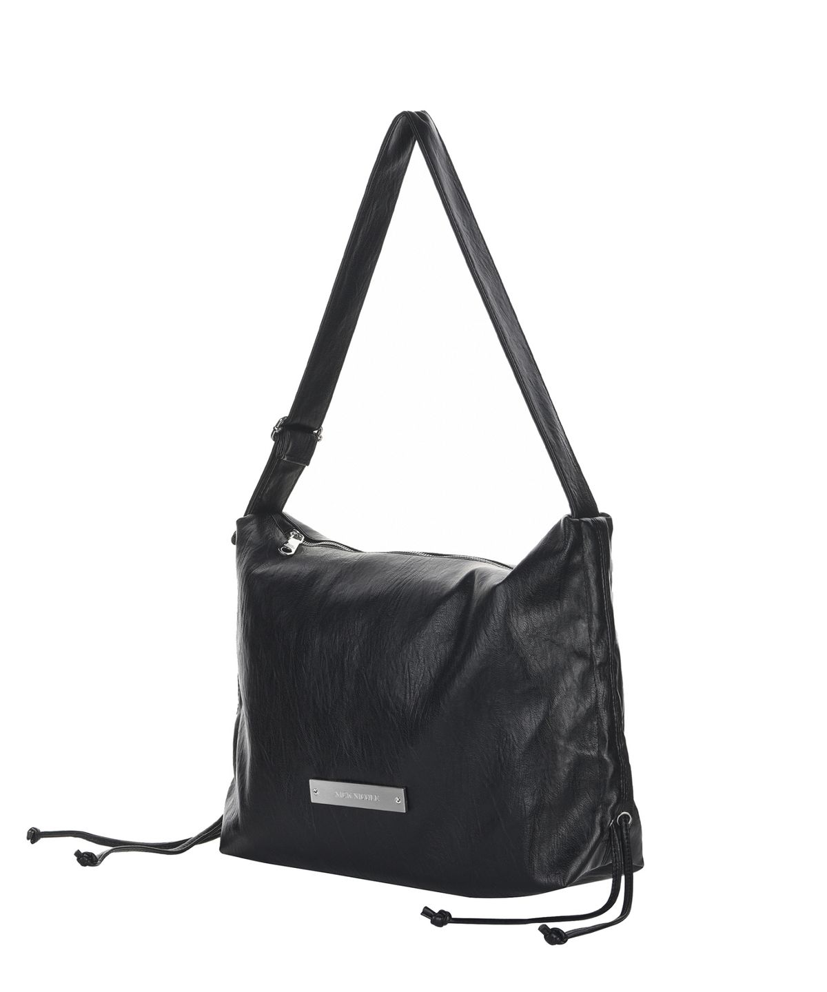 닉앤니콜(NICK&NICOLE) CRYSTAL SHIRRING SQUARE SHOULDER BAG_BLACK
