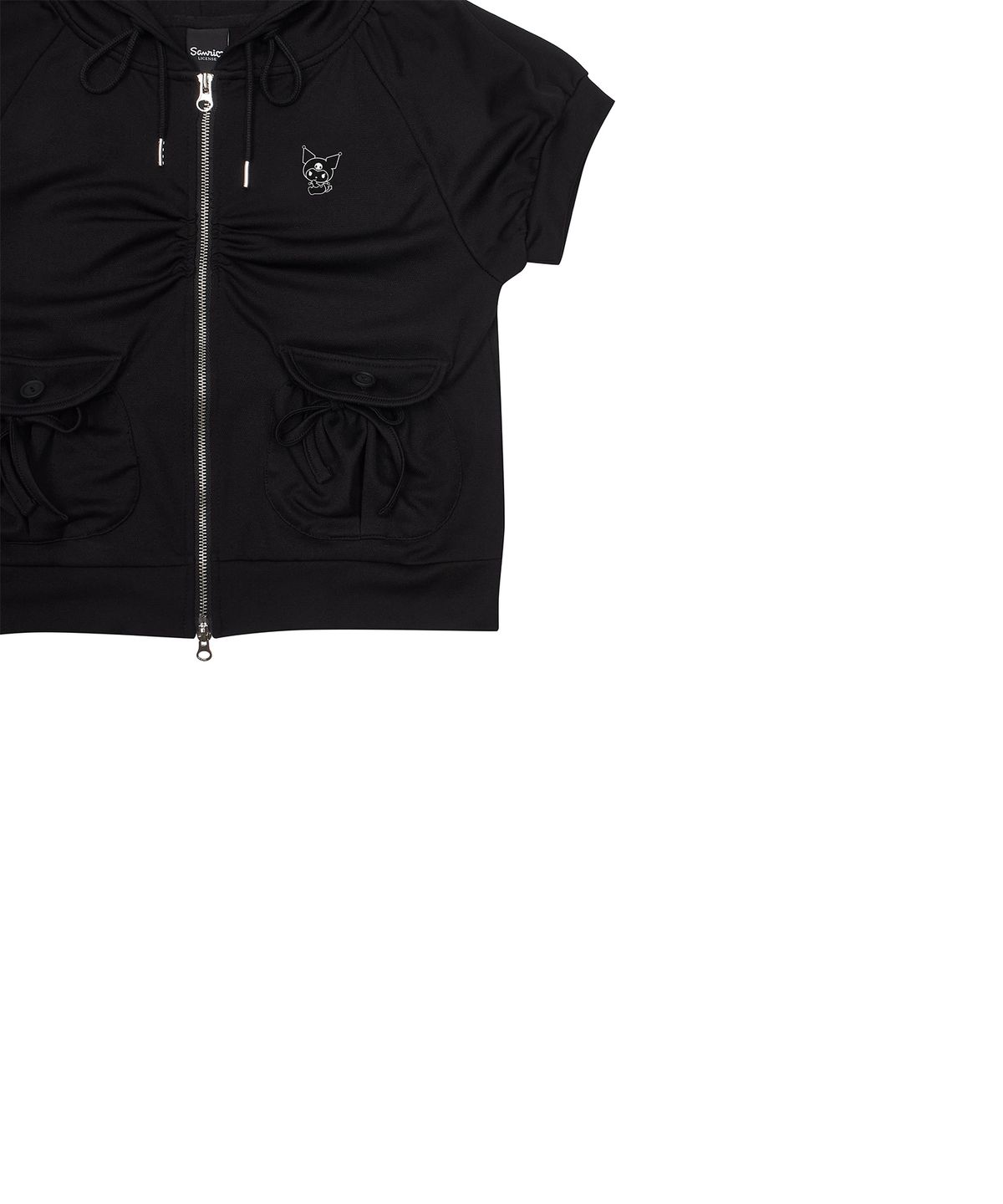 러브이즈트루(LUVISTRUE) [KUROMI] HOODED ZIPUP(BLACK)