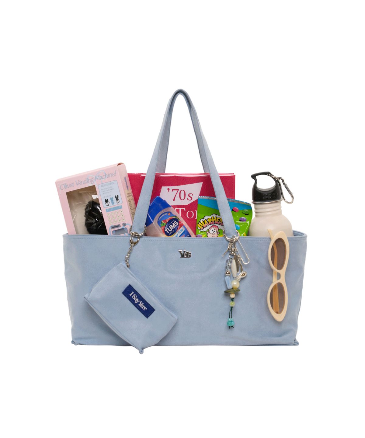 아이세이예르(ISAYYERR) Paper Boat Pouch (sky blue_suede)
