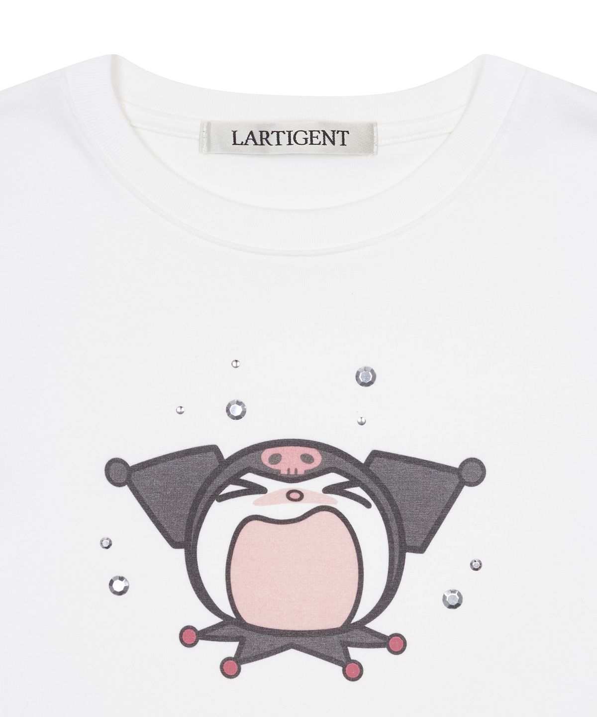 라티젠(LARTIGENT) KUROMI CRYBABY LAYERED T-SHIRT(WHITE)
