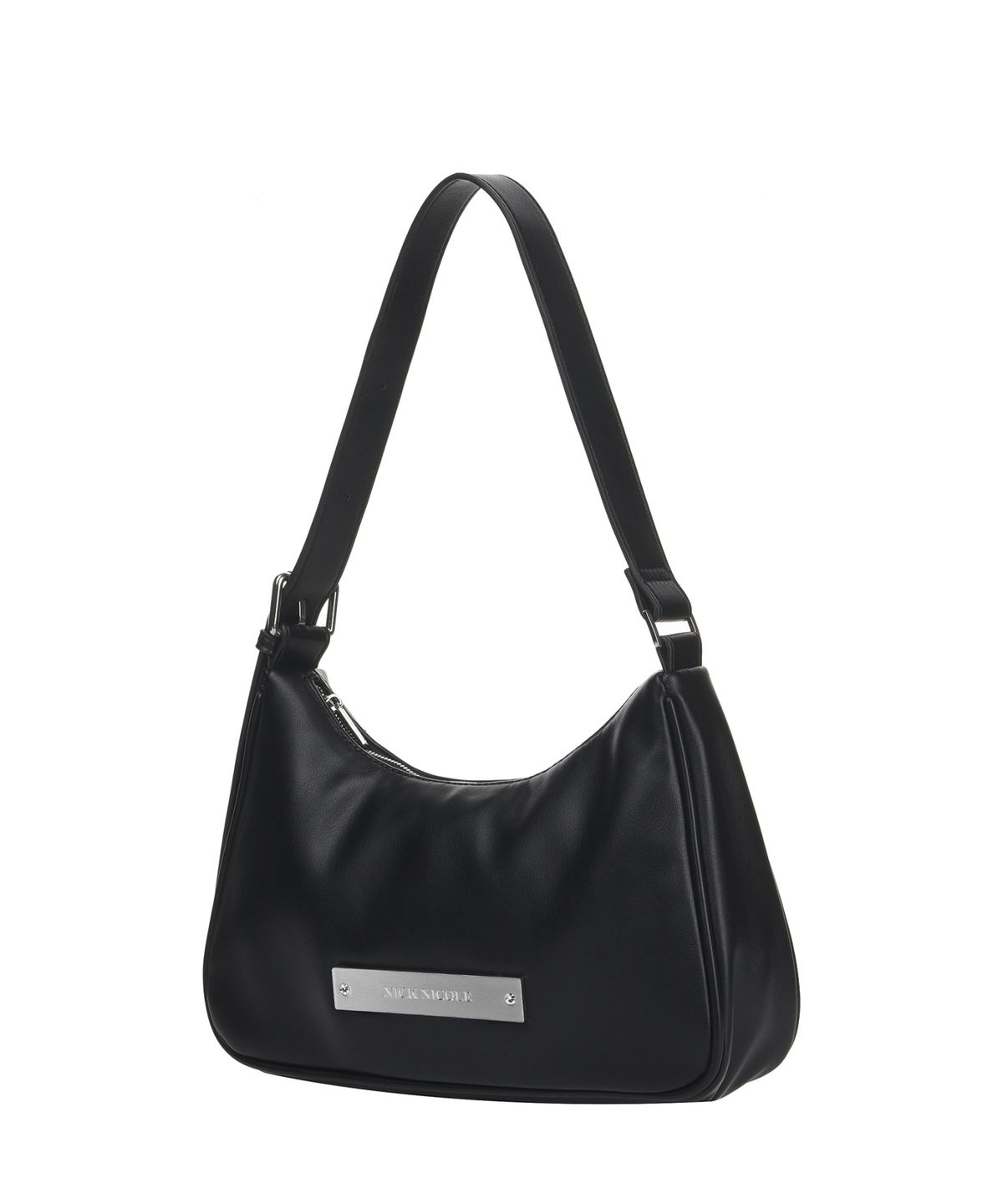 닉앤니콜(NICK&NICOLE) CRYSTAL LEATHER AROUND MINI BAG_BLACK