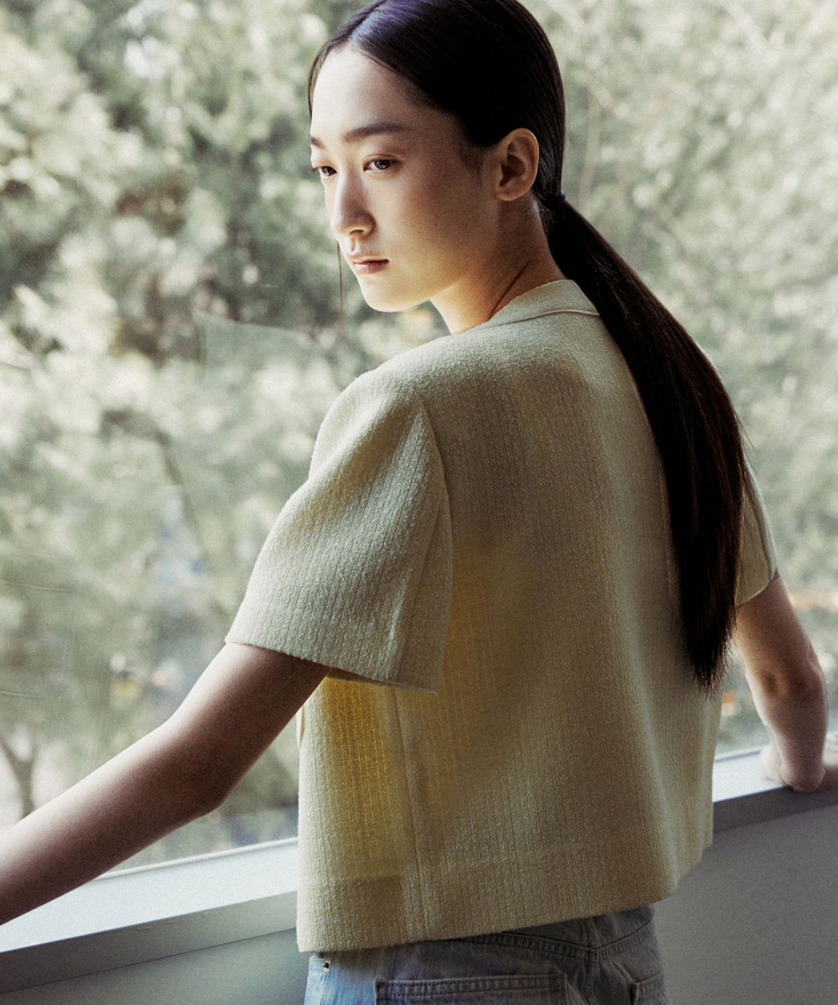 오떼뜨(OCTETTE) SUMMER LINE TWEED JK_2COLOR