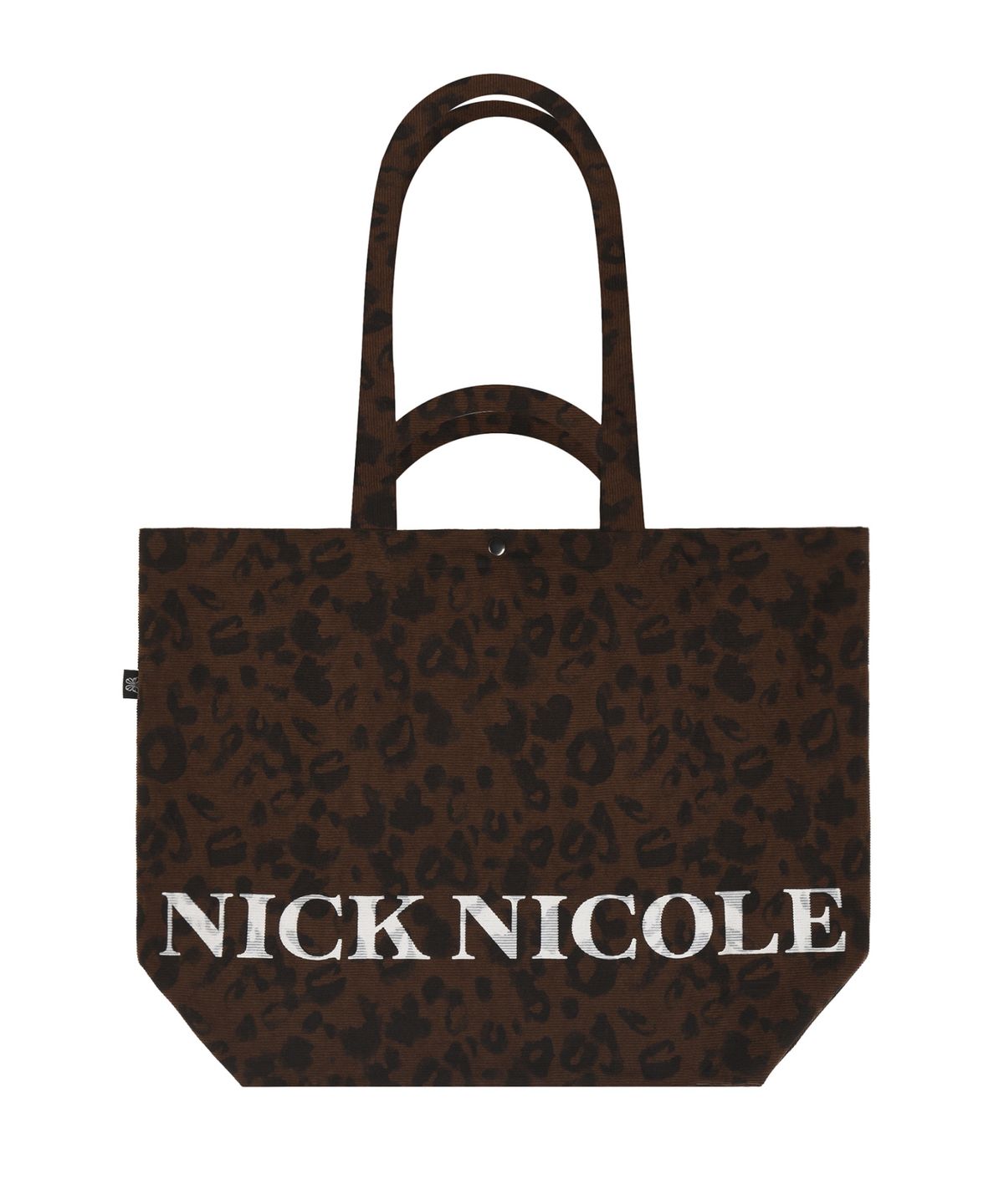 닉앤니콜(NICK&NICOLE) LEOPARD TWOWAY CORDUROY ECOBAG_BROWN