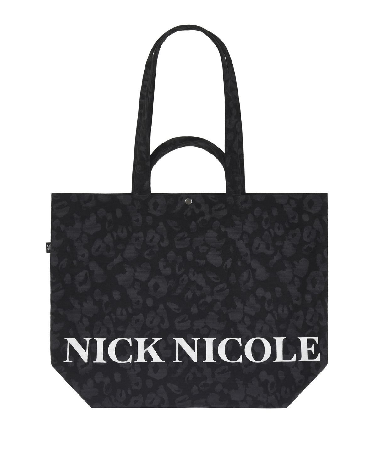 닉앤니콜(NICK&NICOLE) LEOPARD TWOWAY CORDUROY ECOBAG_BLACK