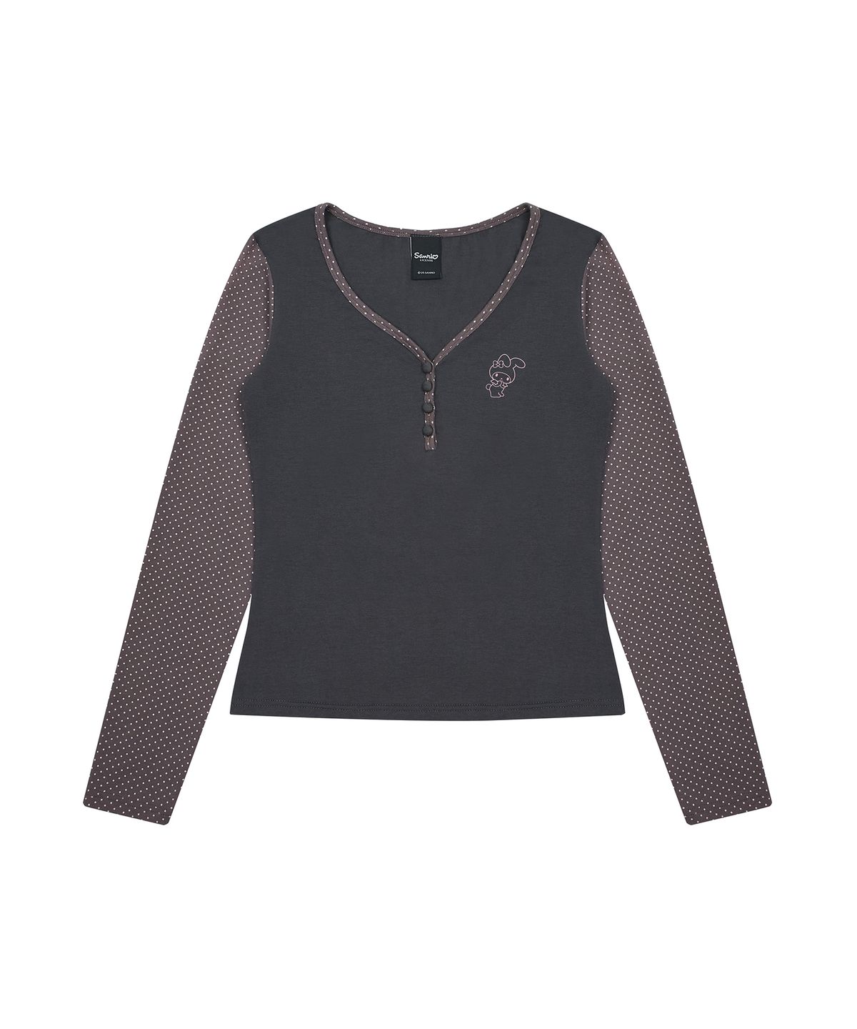 러브이즈트루(LUVISTRUE) [MY MELODY] LONG SLEEVE TEE(CHARCOAL)