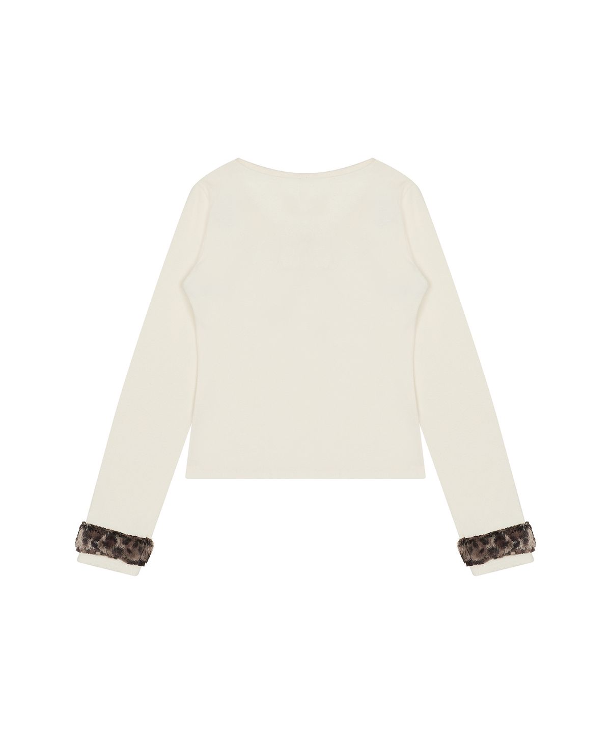 러브이즈트루(LUVISTRUE) [MY MELODY] FUR BUTTON SLEEVE TEE(WHITE)