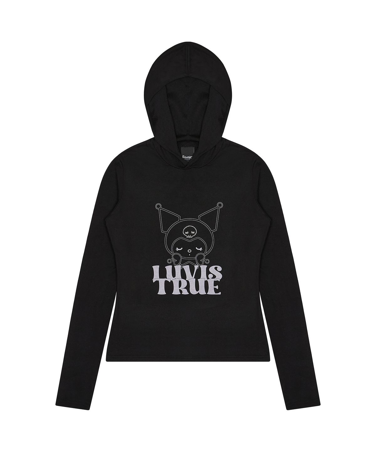 러브이즈트루(LUVISTRUE) [KUROMI] HOOD T-SHIRT(BLACK)