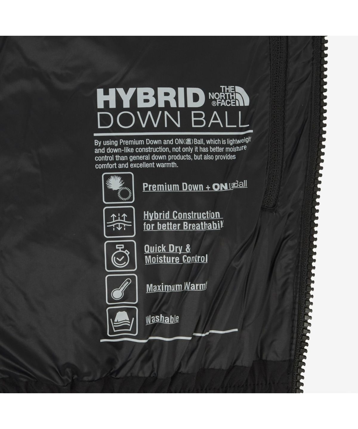 노스페이스(THE NORTH FACE) NJ1DR82A 여성 스포츠 하이브리드 다운 자켓 BLACK