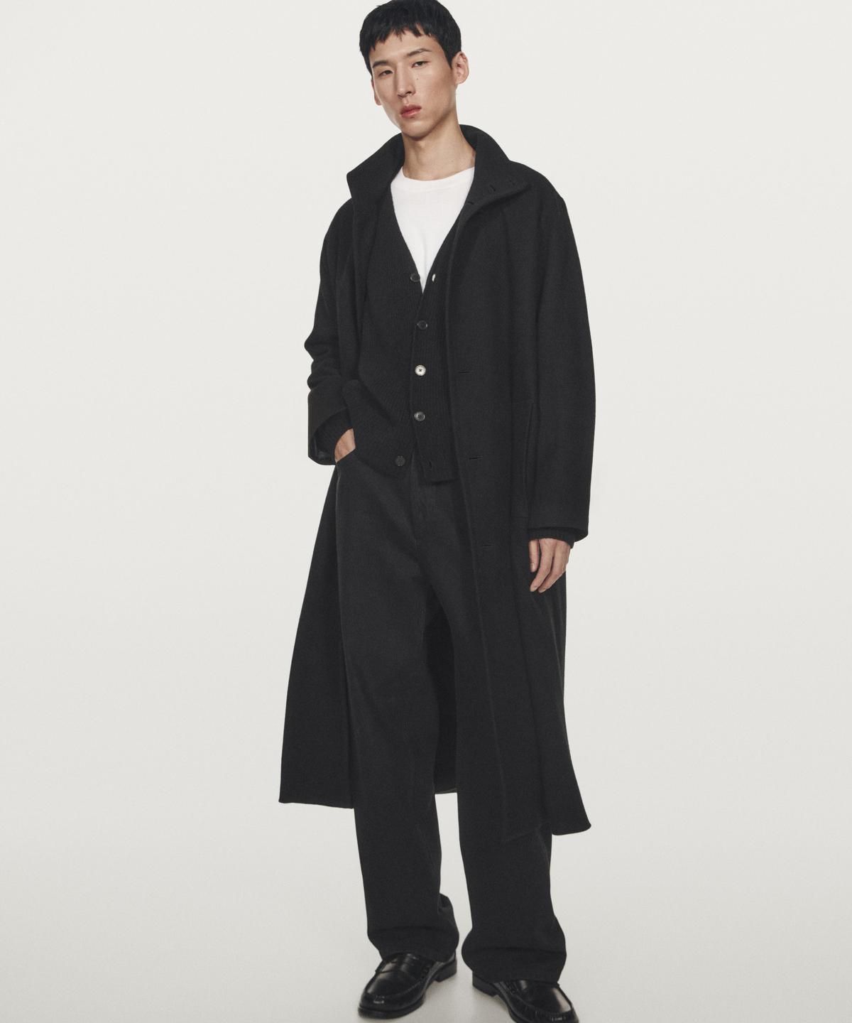 마시모두띠(MASSIMO DUTTI) 울 터틀넥 롱 코트