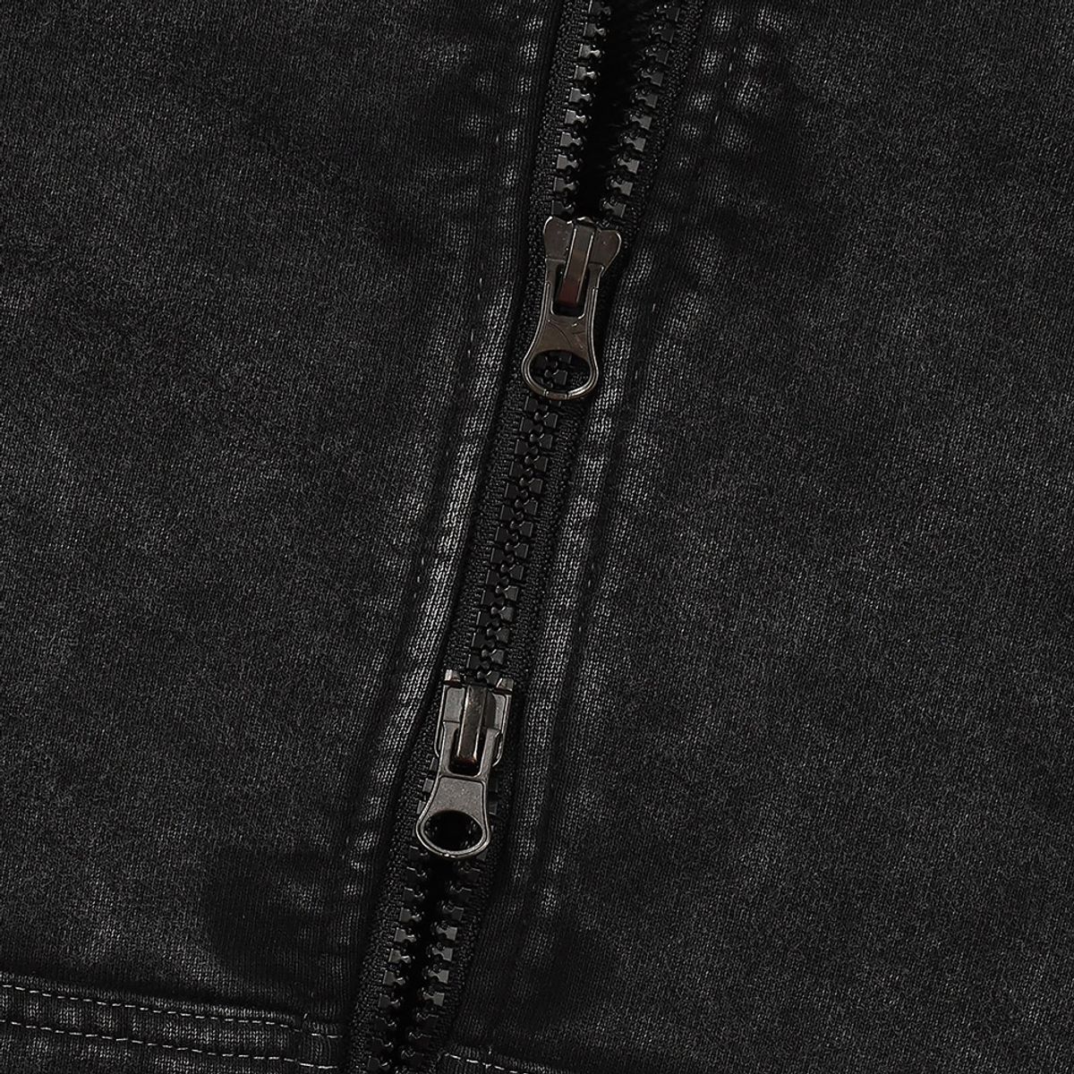 디아도라(diadora) 가먼트워싱 스웻 후드집업 자켓 BLACK