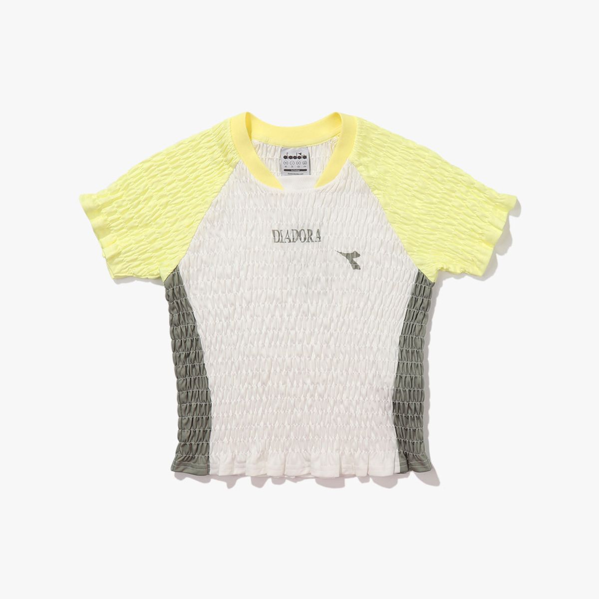 디아도라(diadora) 풋볼 아카이브 링클 저지 반팔 티셔츠 우먼 OFF WHITE