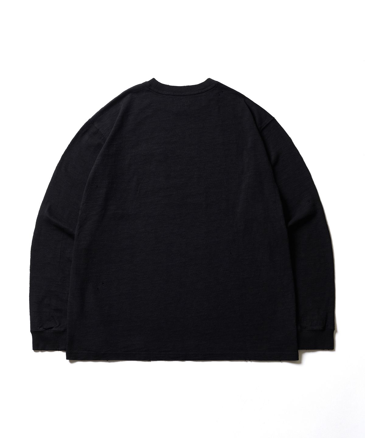 에스파이(ESFAI) WORN SLUB L/S T-SHIRT (BLACK)