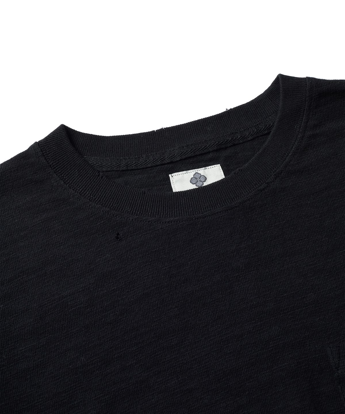 에스파이(ESFAI) WORN SLUB L/S T-SHIRT (BLACK)