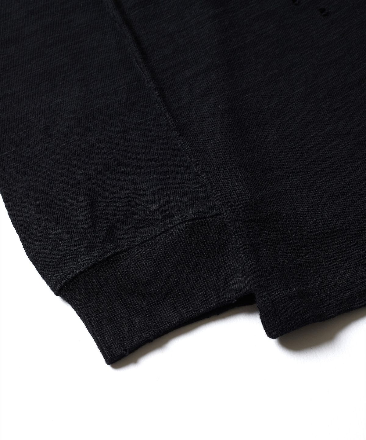 에스파이(ESFAI) WORN SLUB L/S T-SHIRT (BLACK)