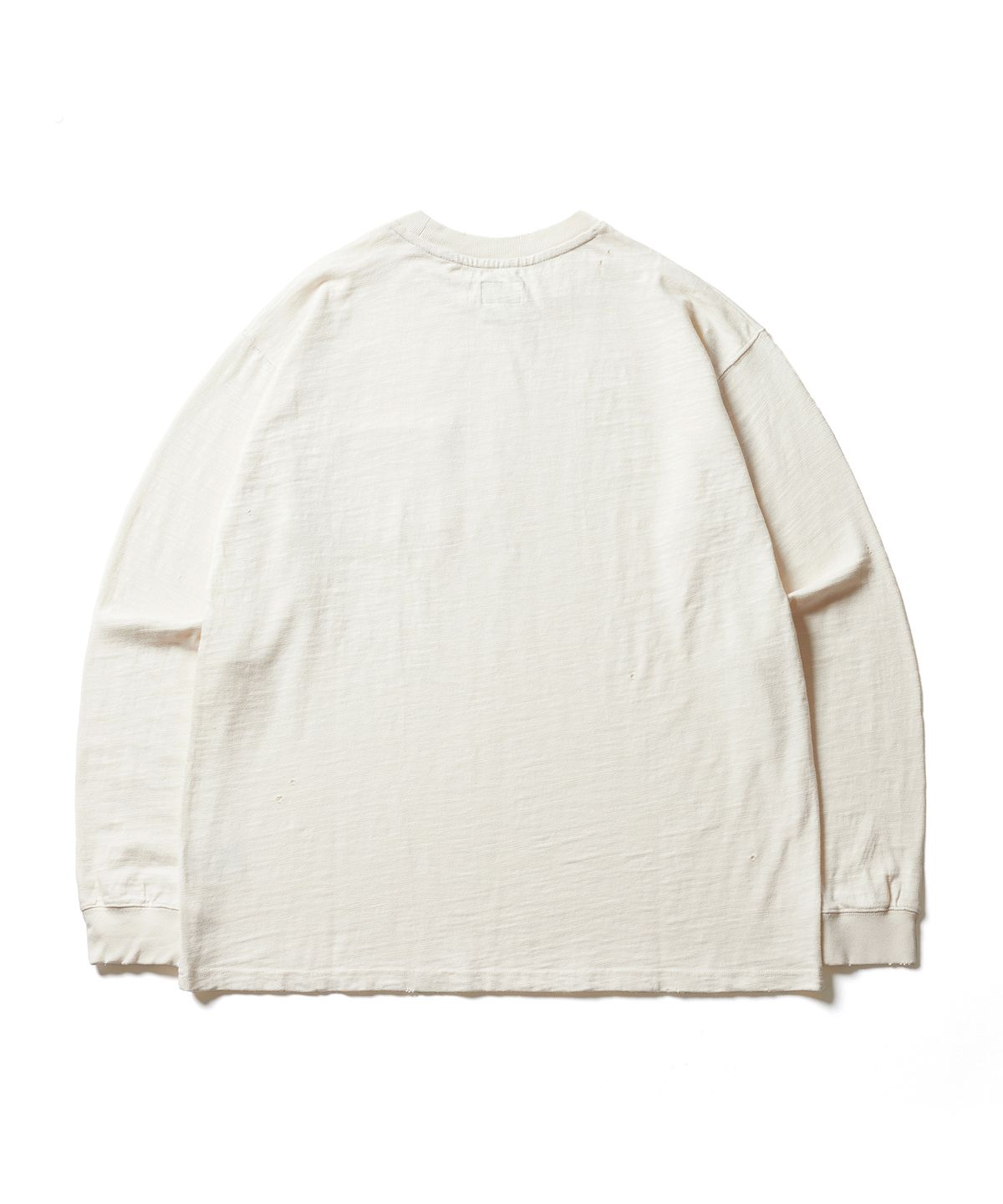 에스파이(ESFAI) WORN SLUB L/S T-SHIRT (OFF WHITE)