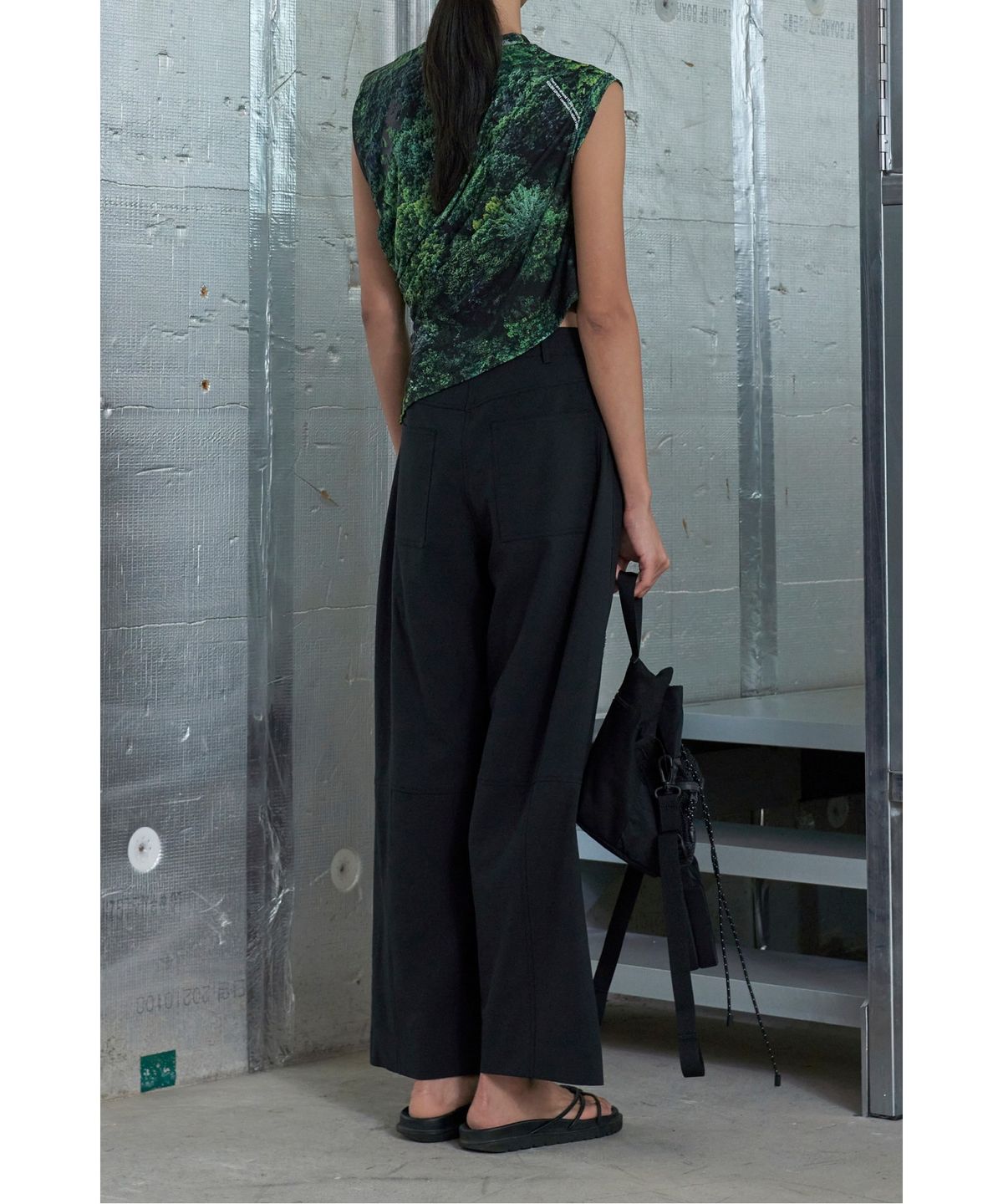 래코드(RECODE) Unbalanced Casual Forest T-Shirts RQTAM23598GRX