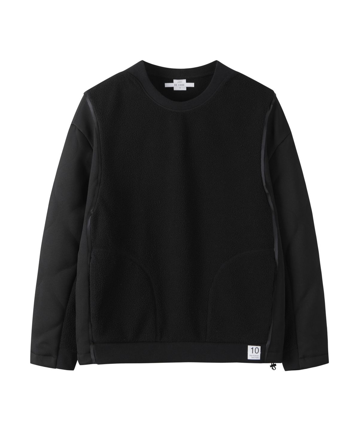 래코드(RECODE) Bomber Sleeve Detail Sweashirts_RKTAW23610BKX