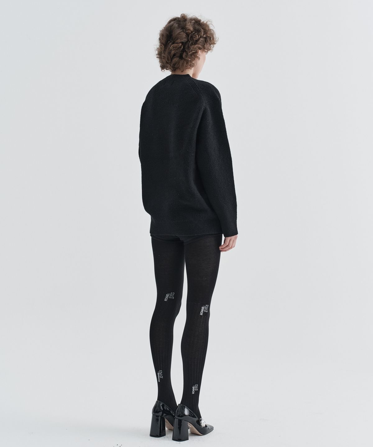 이지오 우먼(EZIO WOMEN) W Verre Hachi Y-Neck Cardigan_Black