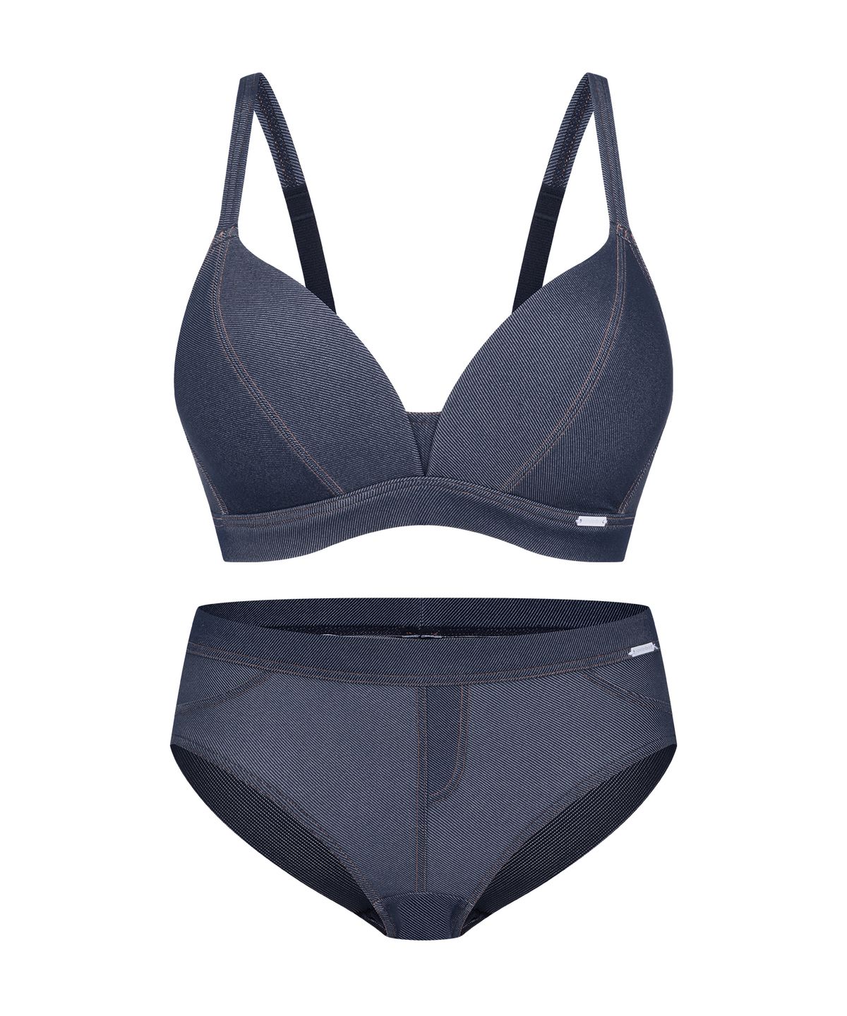 원더브라(WONDERBRA) 데님 브라렛팬티 세트 (2colors)