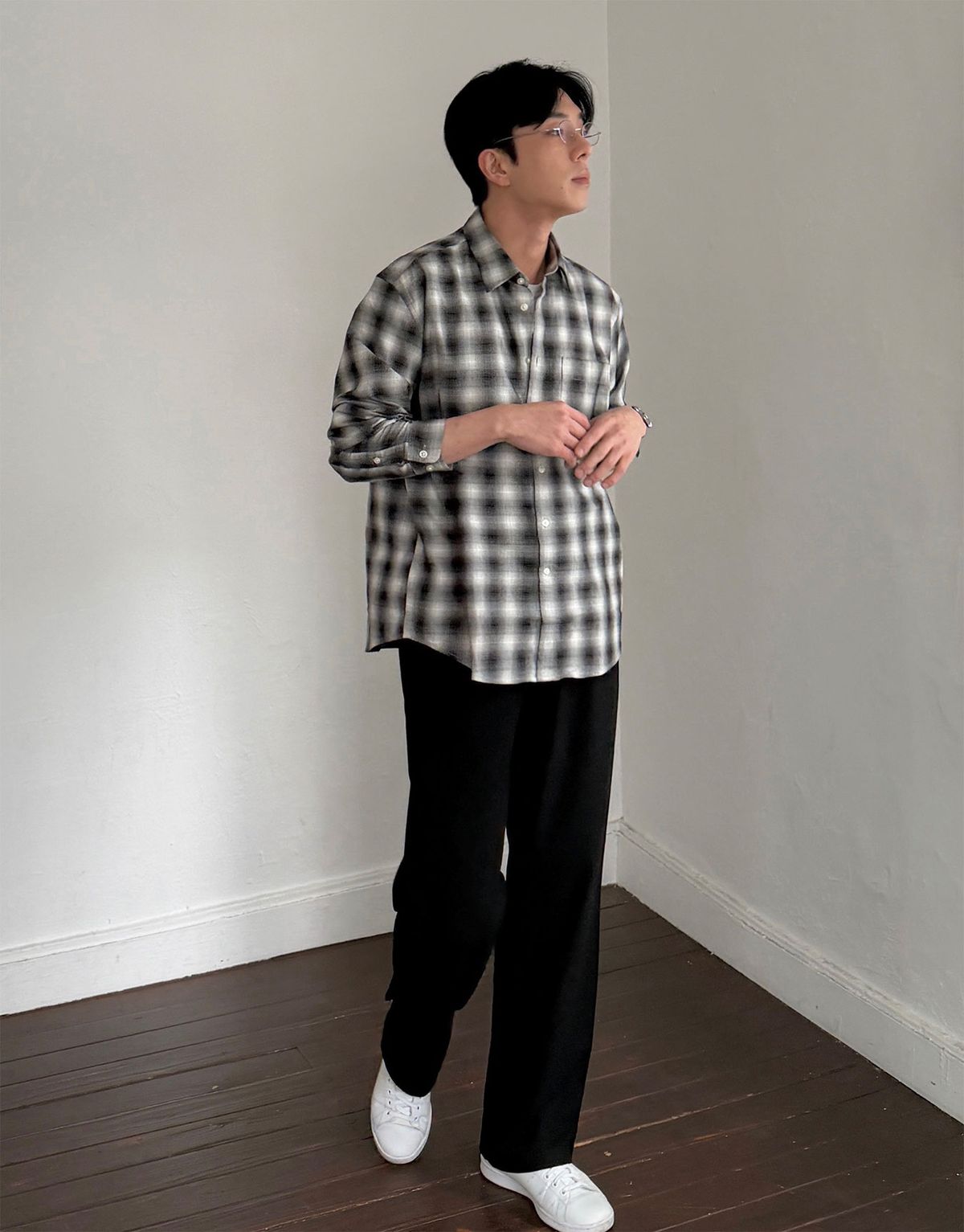 컨셉원(CONCEPTS1ONE) 릴렉스드 체크 셔츠 10045903/045903 [2color]